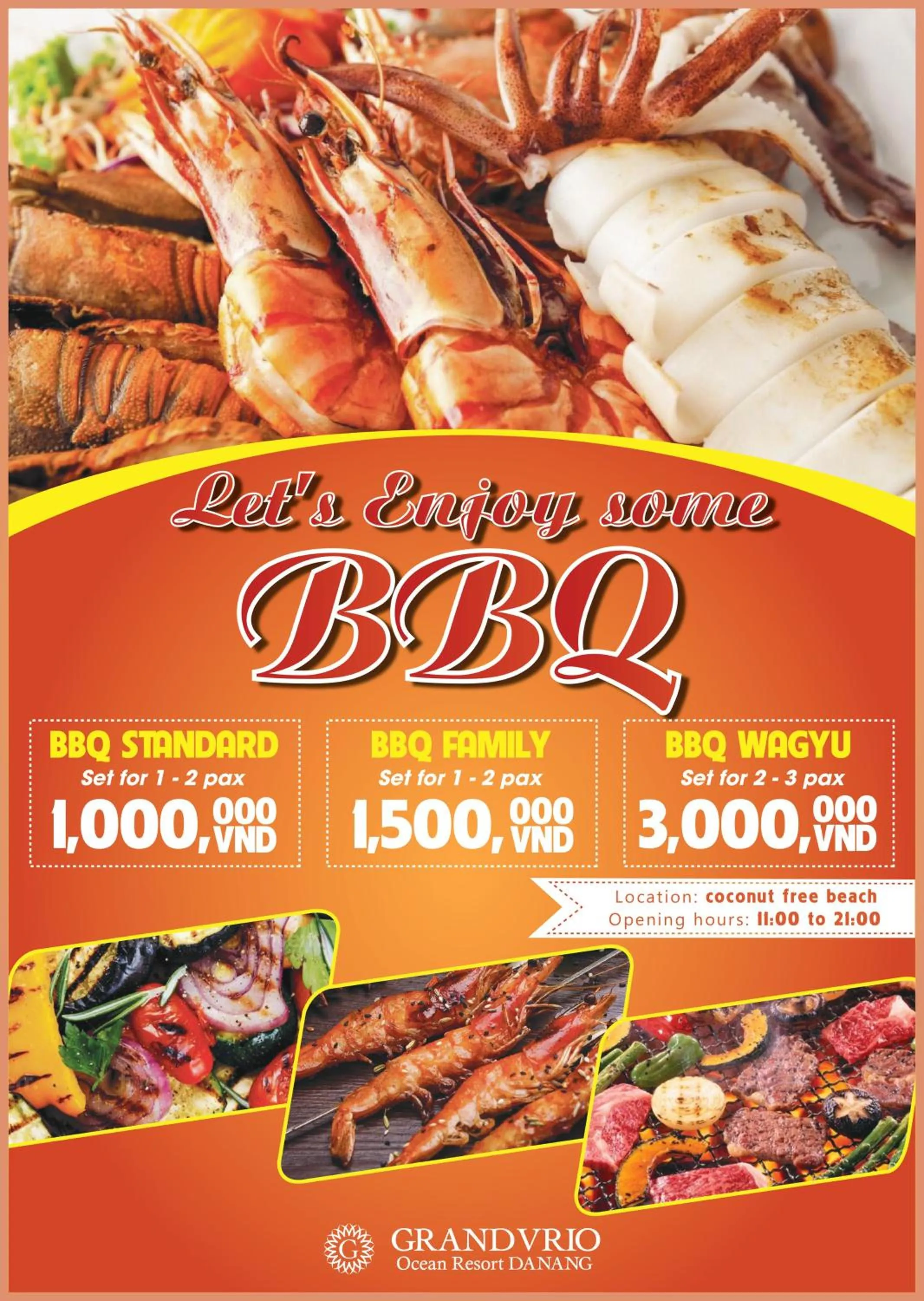 Food and drinks in Grandvrio Ocean Resort Danang