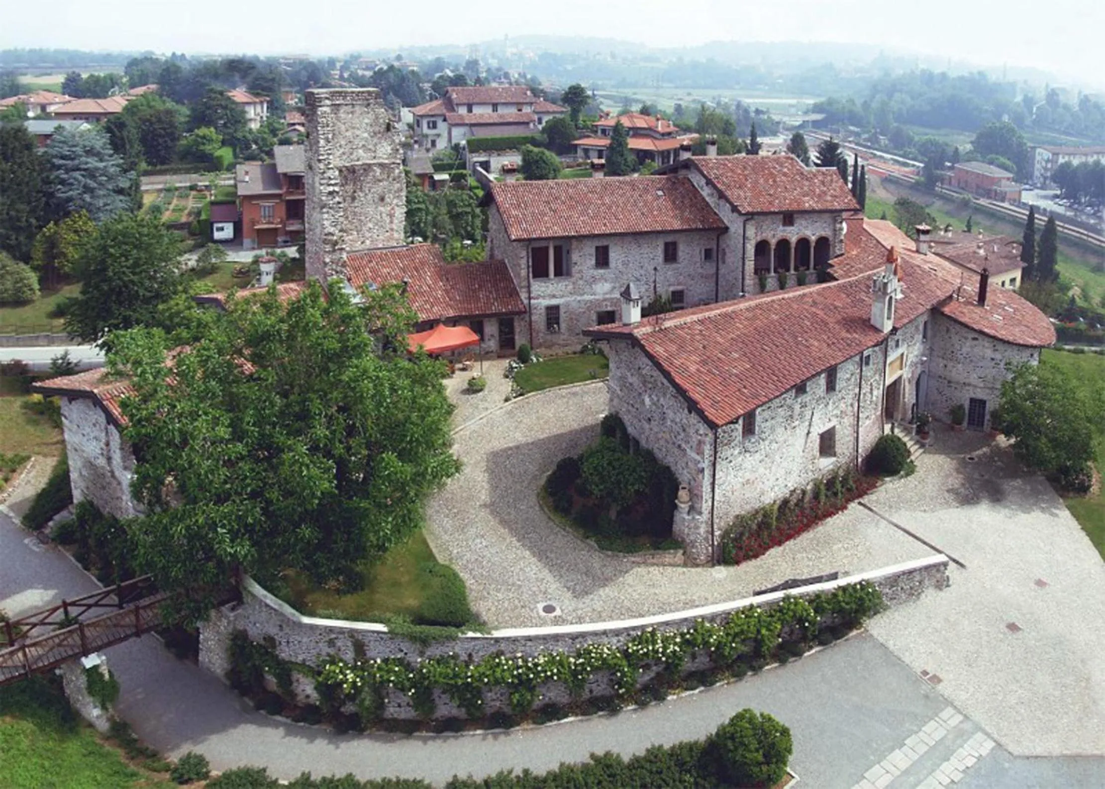 Bird's eye view in Castello di Cernusco Lombardone