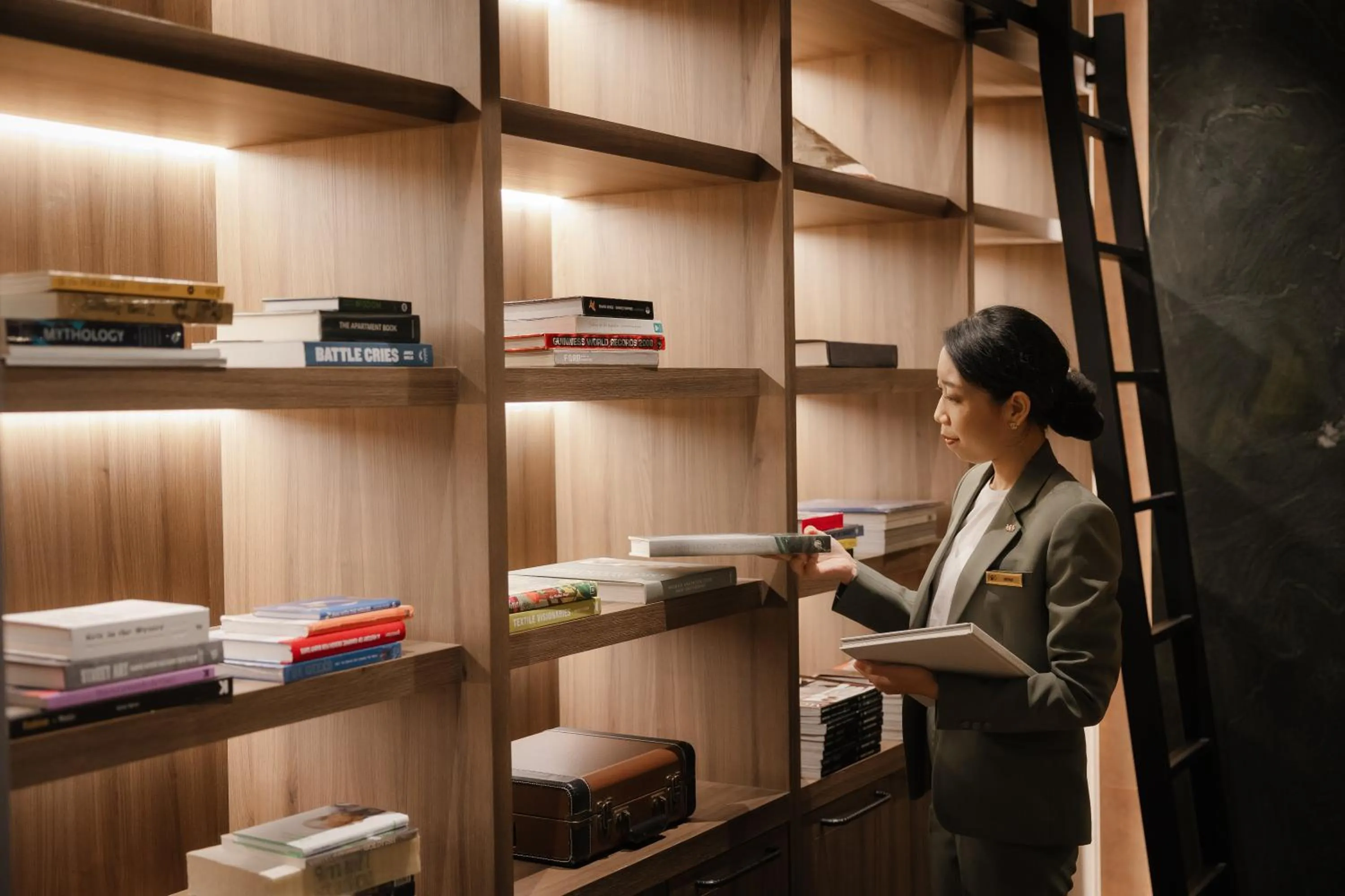 Library in Ten Six Hundred, Chao Phraya, Bangkok by Preference, managed by The Ascott Limited