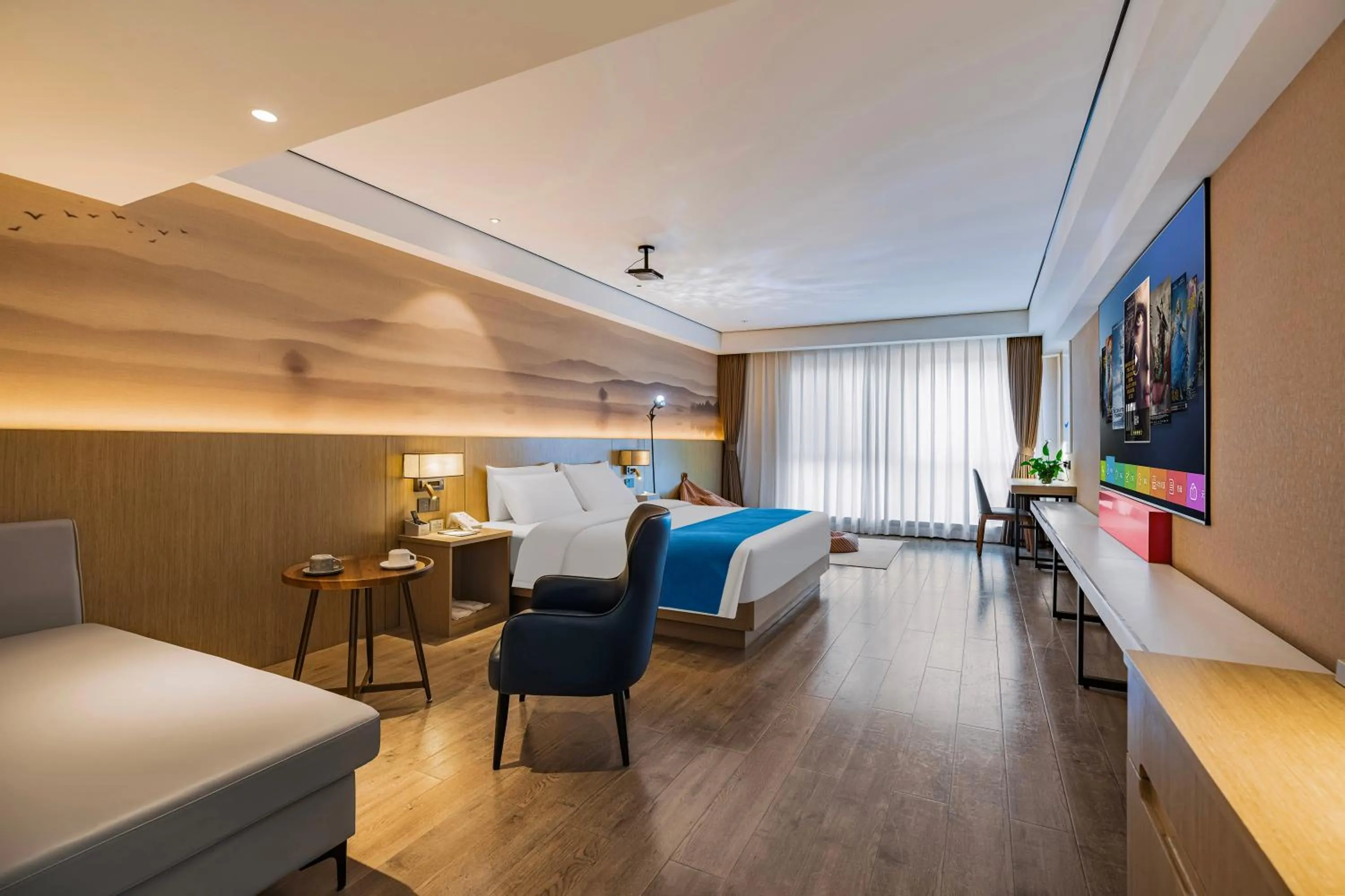 Photo of the whole room, Bed in Ramada Encore by Wyndham Kunming Guandu