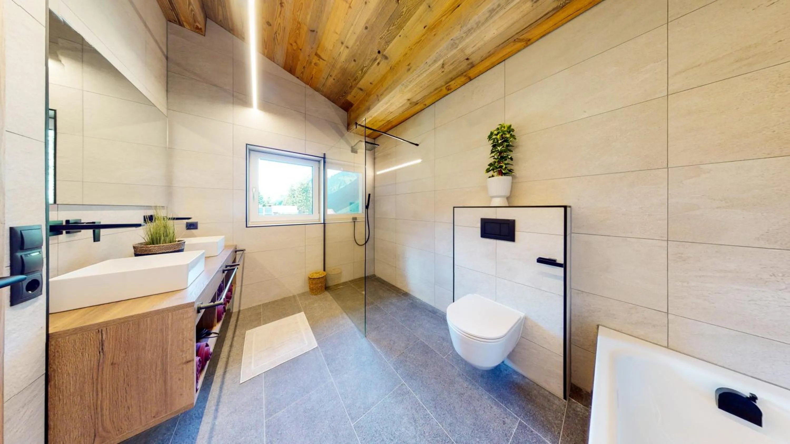 Shower in PitzPlus Appartements