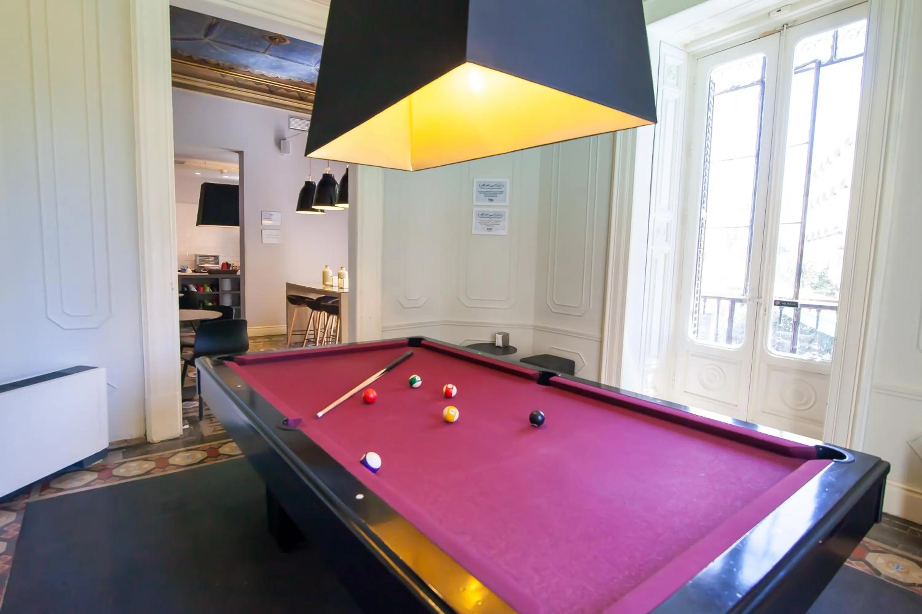 Billiard in Toc Hostel Madrid