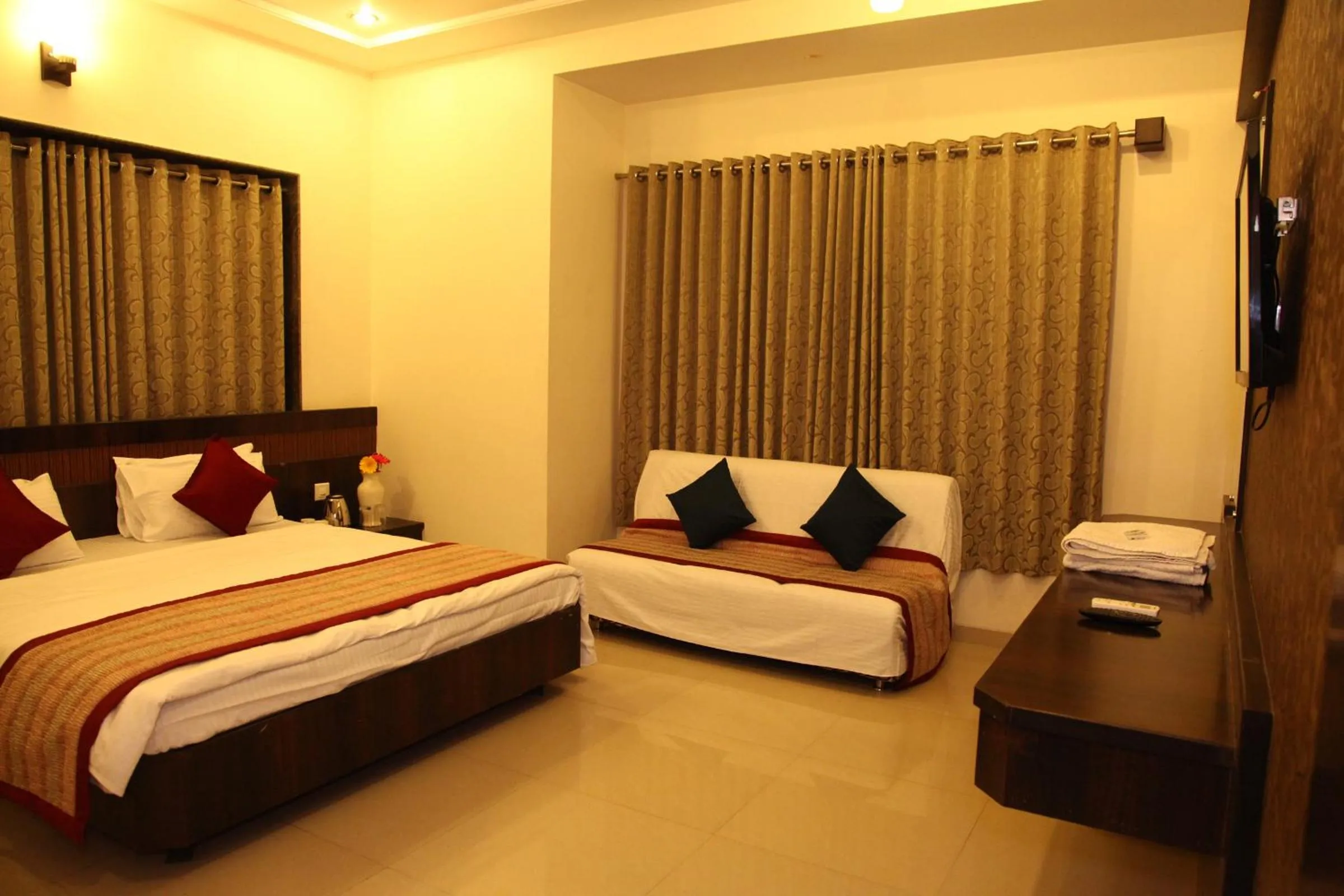Photo of the whole room, Bed in Hotel Sai Ramanand
