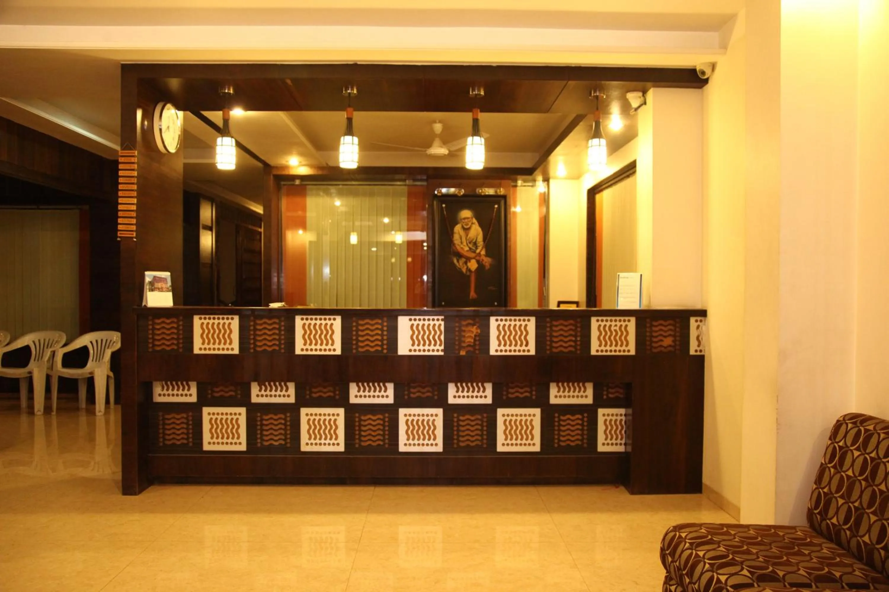Lobby or reception in Hotel Sai Ramanand
