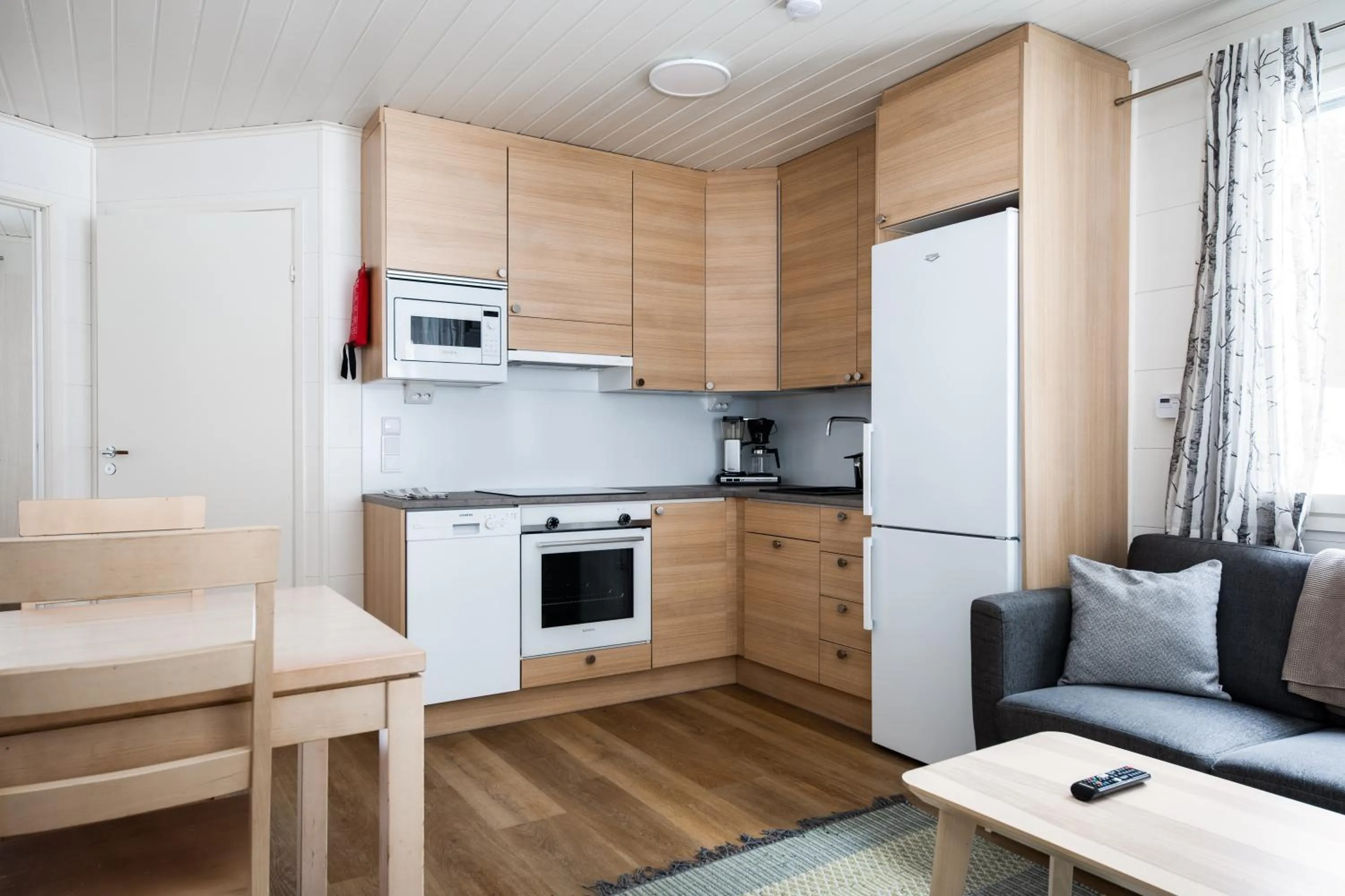 Kitchen or kitchenette in Levilehto Apartments