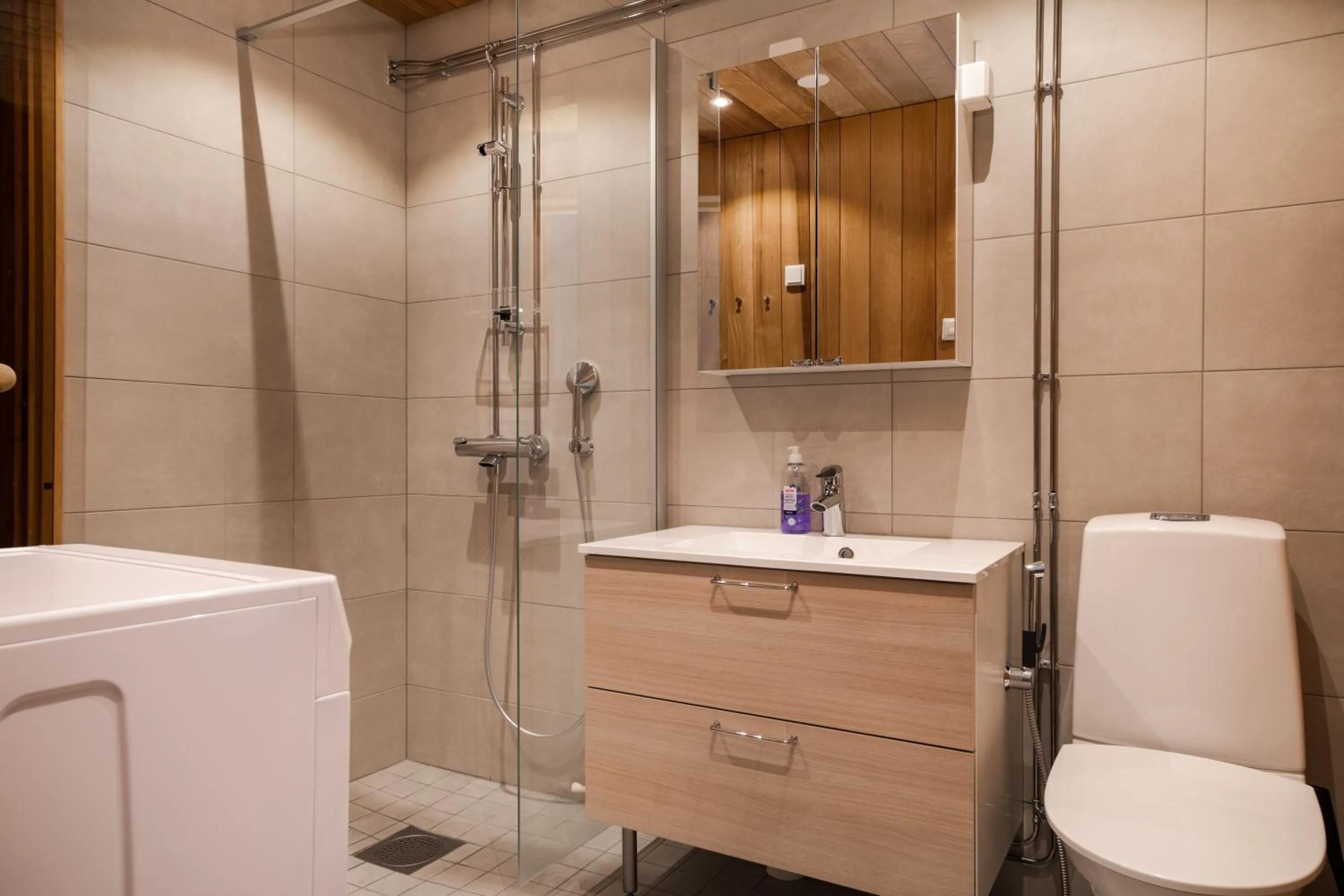 Bathroom in Levilehto Apartments