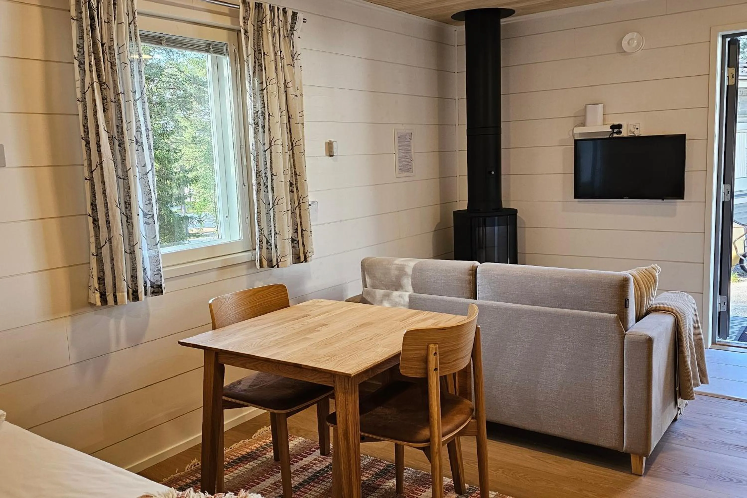 Seating area in Levilehto Apartments