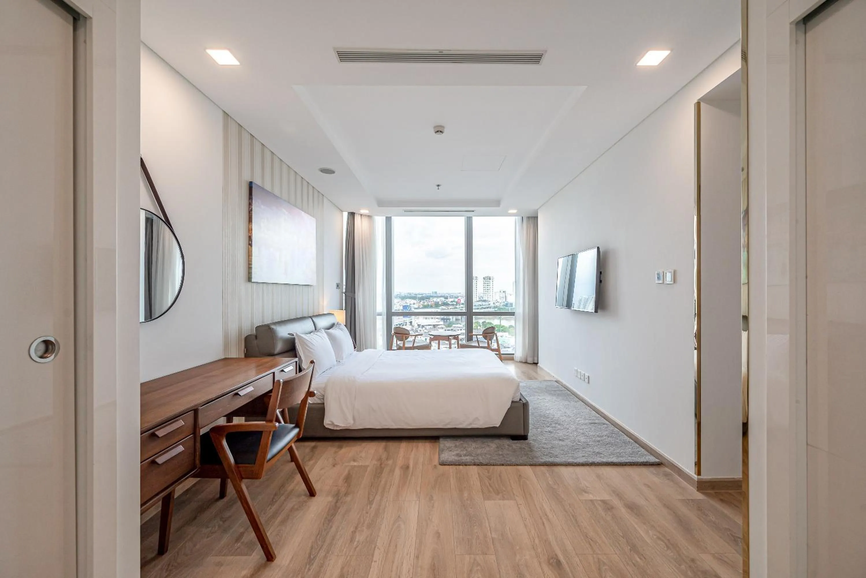Living room, Bed in CeLaVie Serviced Apartment - The Vinhomes and Landmark