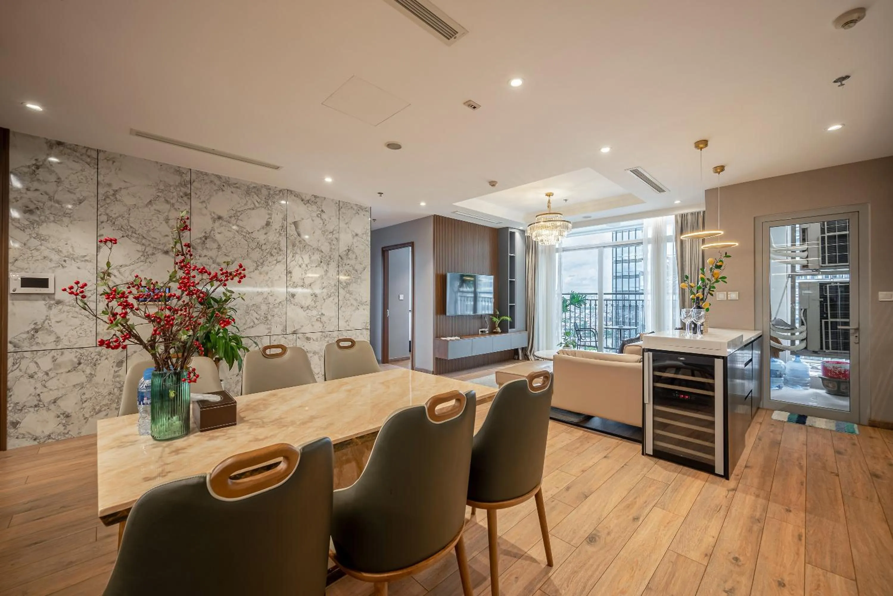 Living room in CeLaVie Serviced Apartment - The Vinhomes and Landmark