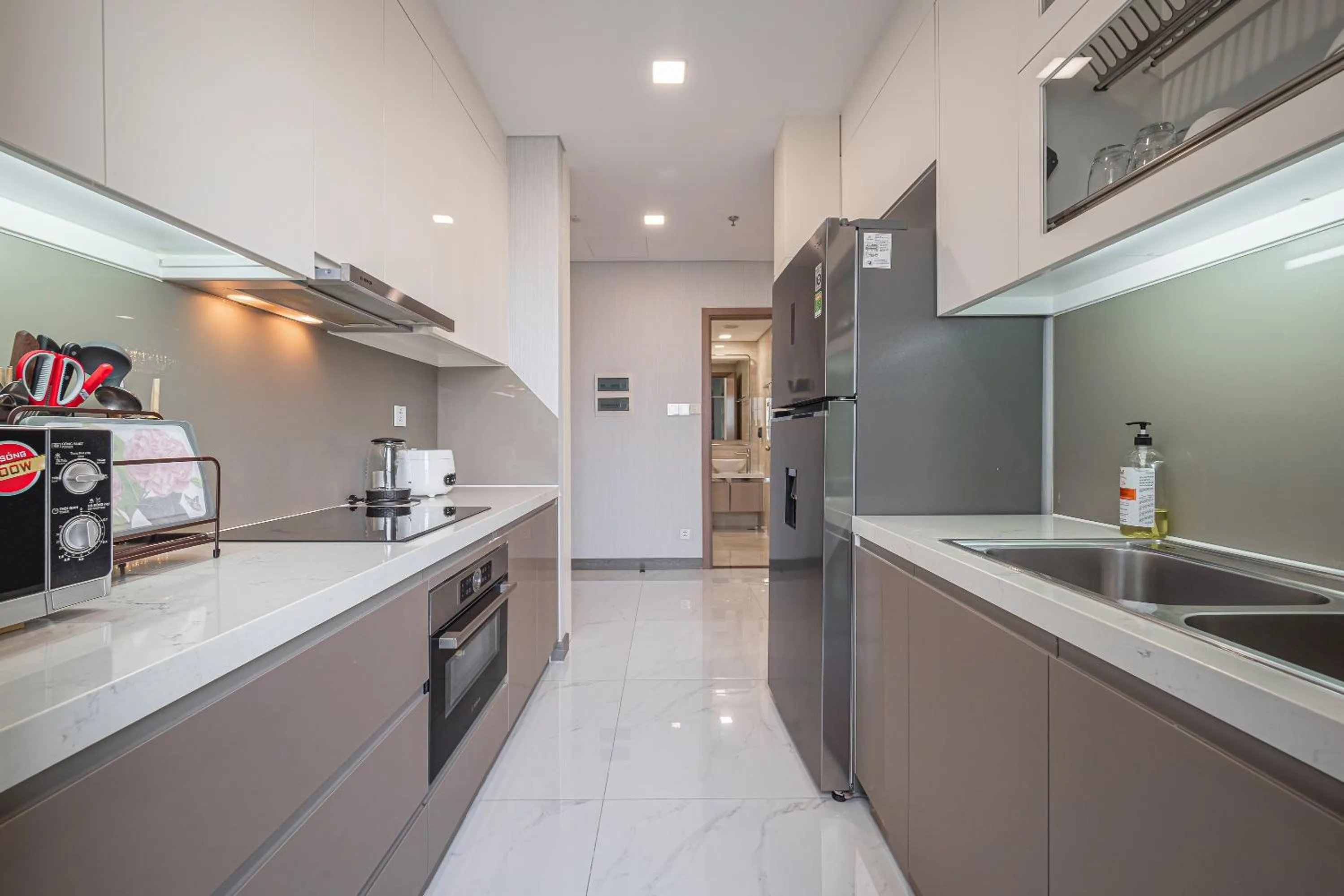 Kitchen or kitchenette in CeLaVie Serviced Apartment - The Vinhomes and Landmark