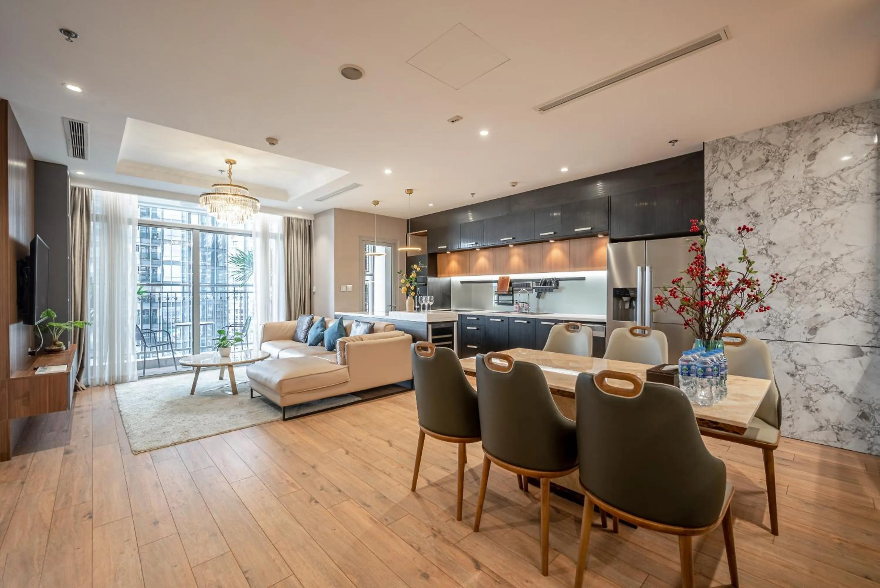 TV and multimedia in CeLaVie Serviced Apartment - The Vinhomes and Landmark