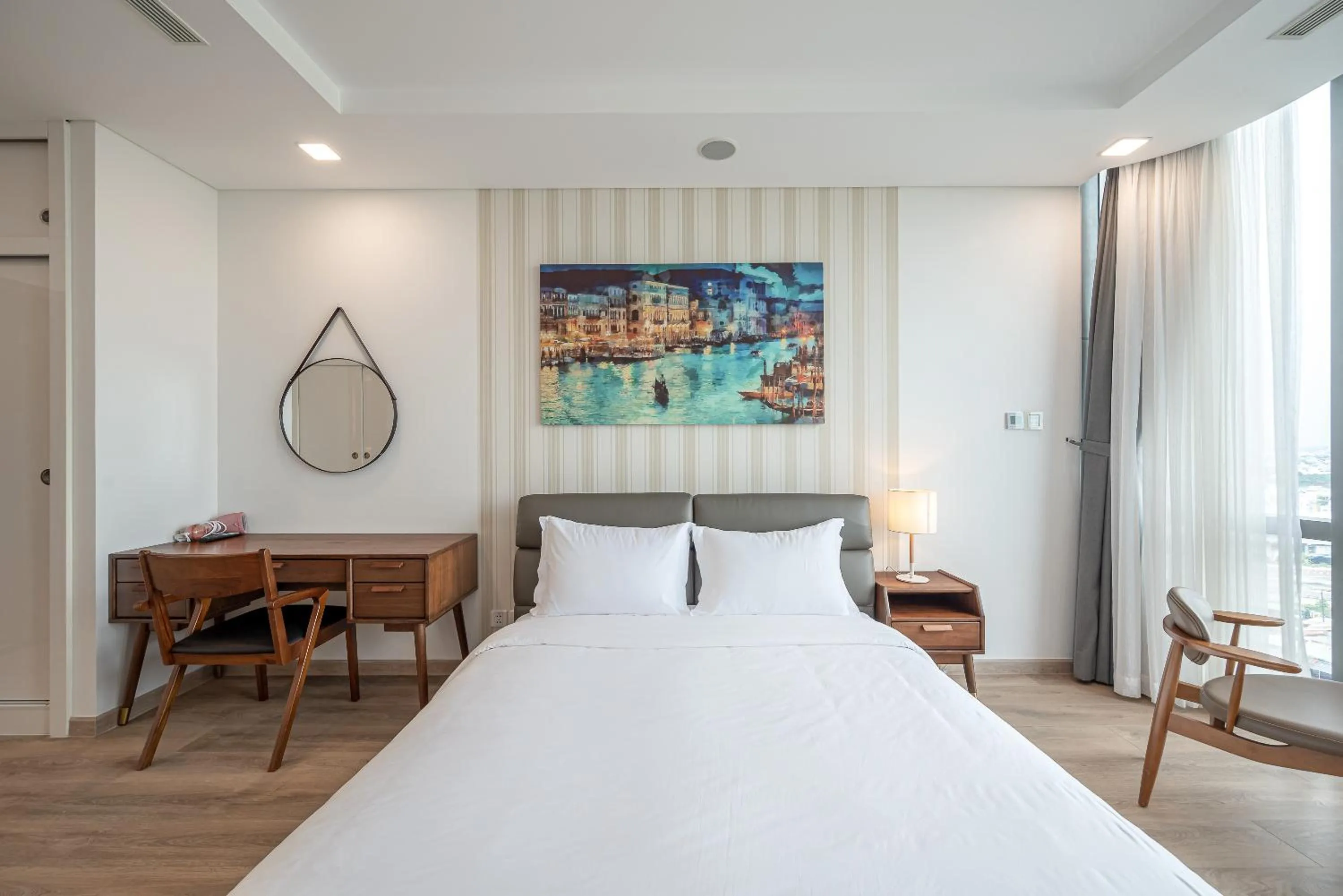 Living room, Bed in CeLaVie Serviced Apartment - The Vinhomes and Landmark