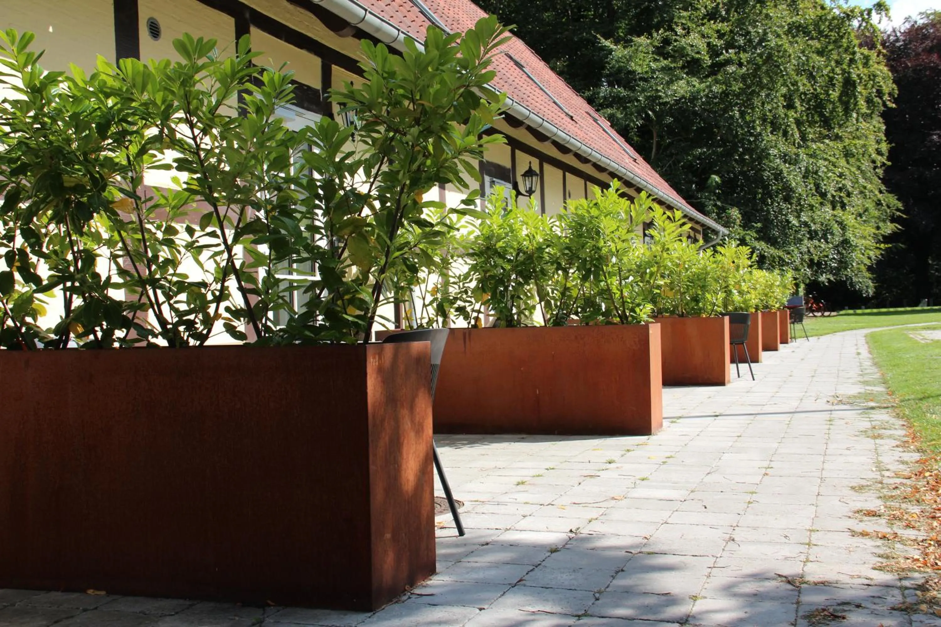 Patio in Kragsbjerggaard Vandrerhjem