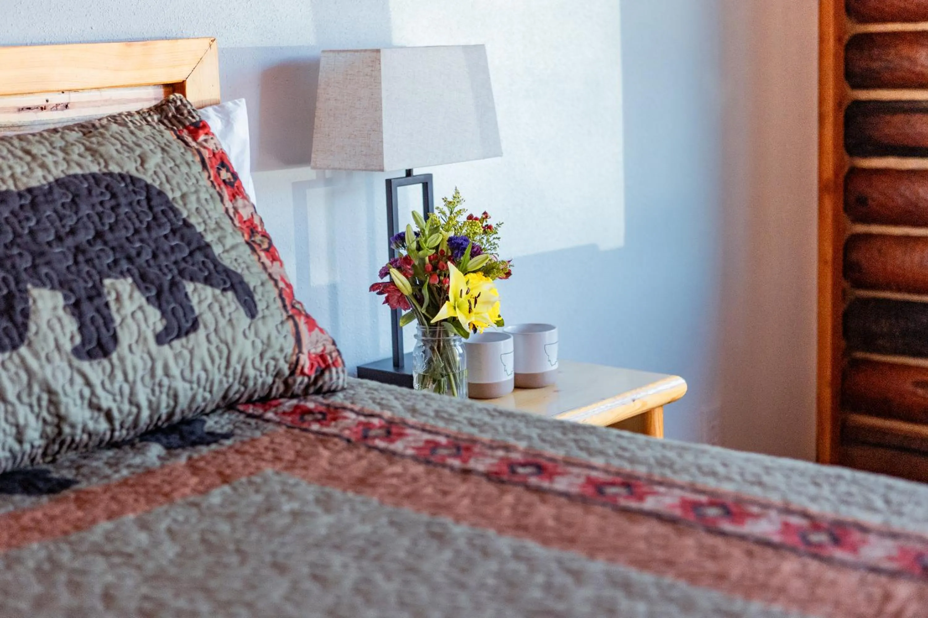 Bed in Big Medicine Cabins