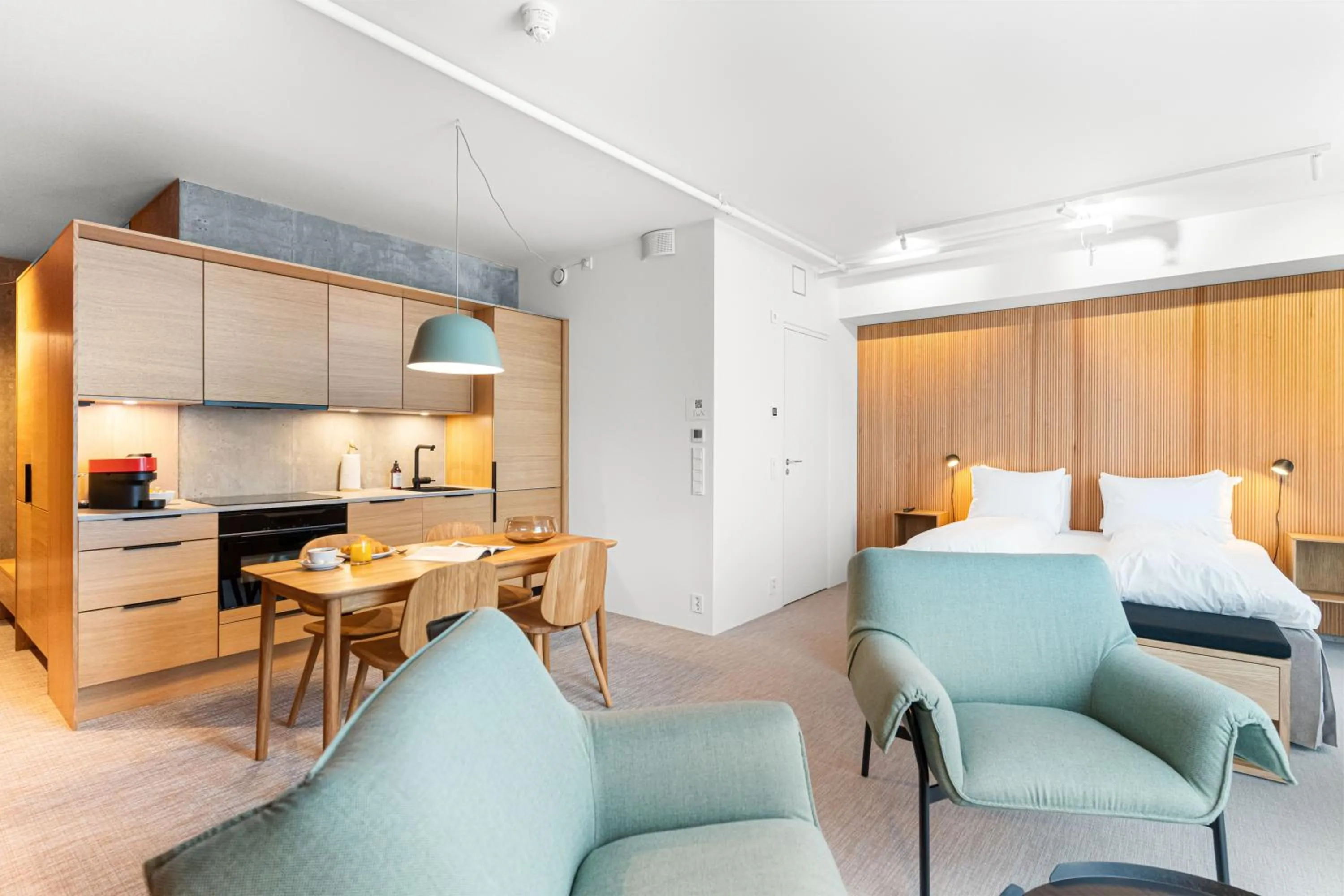 Seating area, Bed in LUX Hotel Apartments Lillestrøm