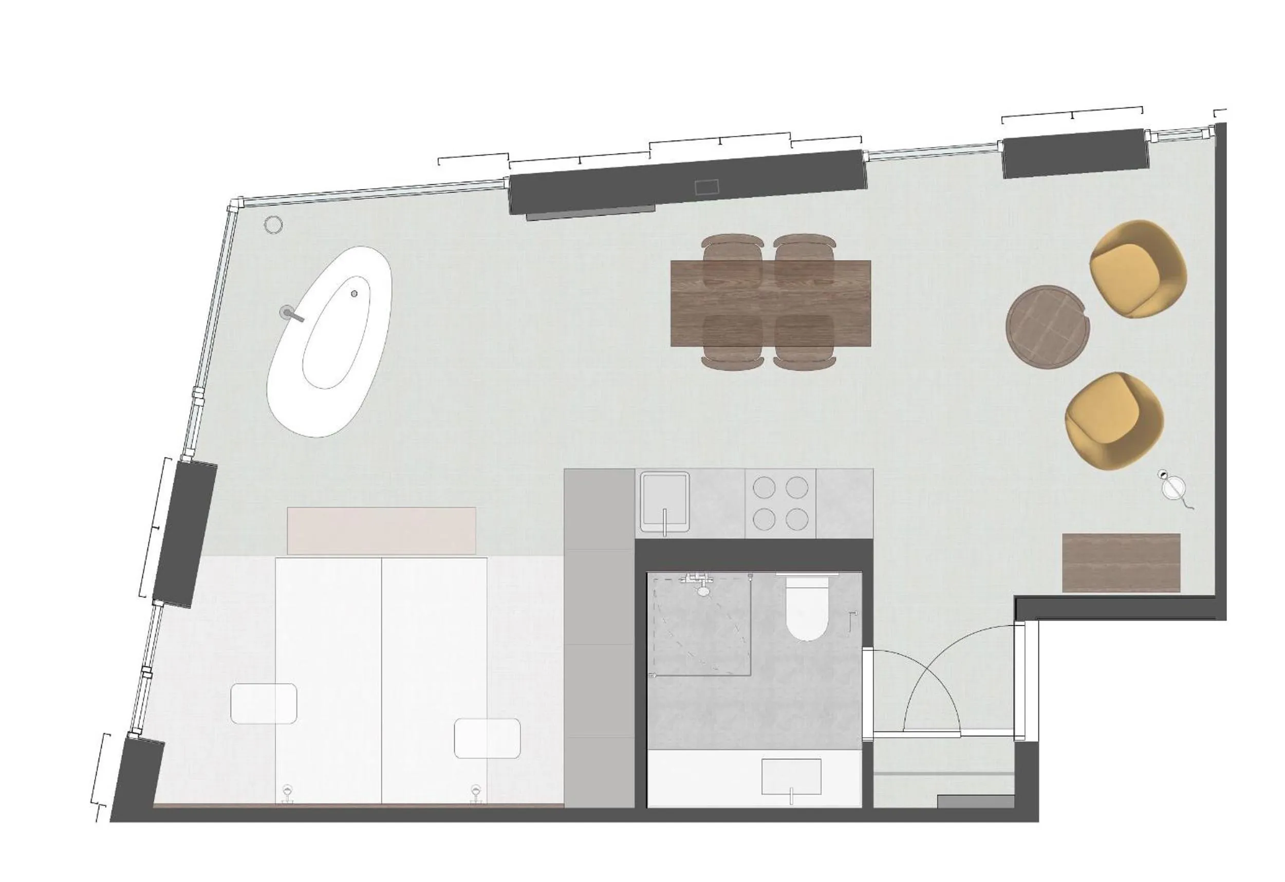 Floor plan in LUX Hotel Apartments Lillestrøm