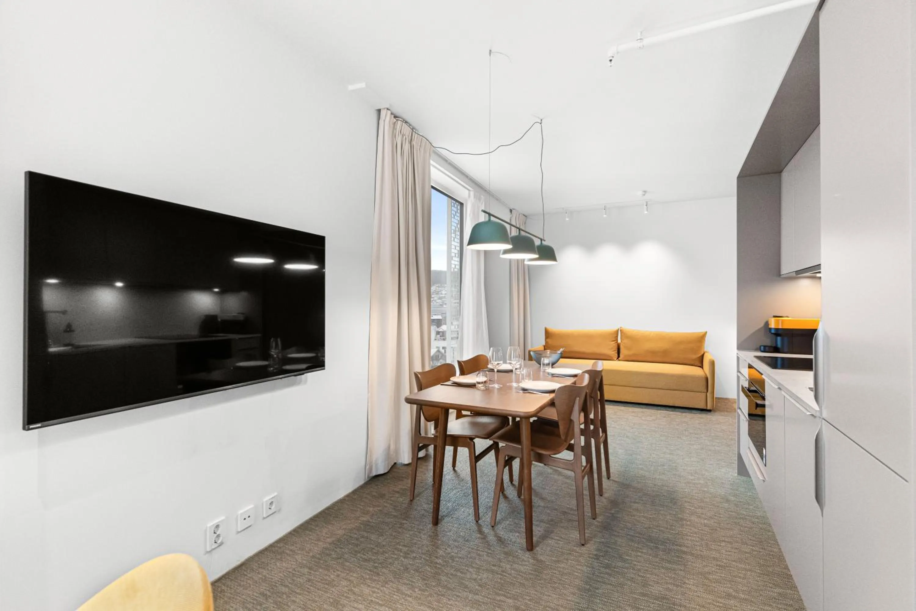 Seating area in LUX Hotel Apartments Lillestrøm