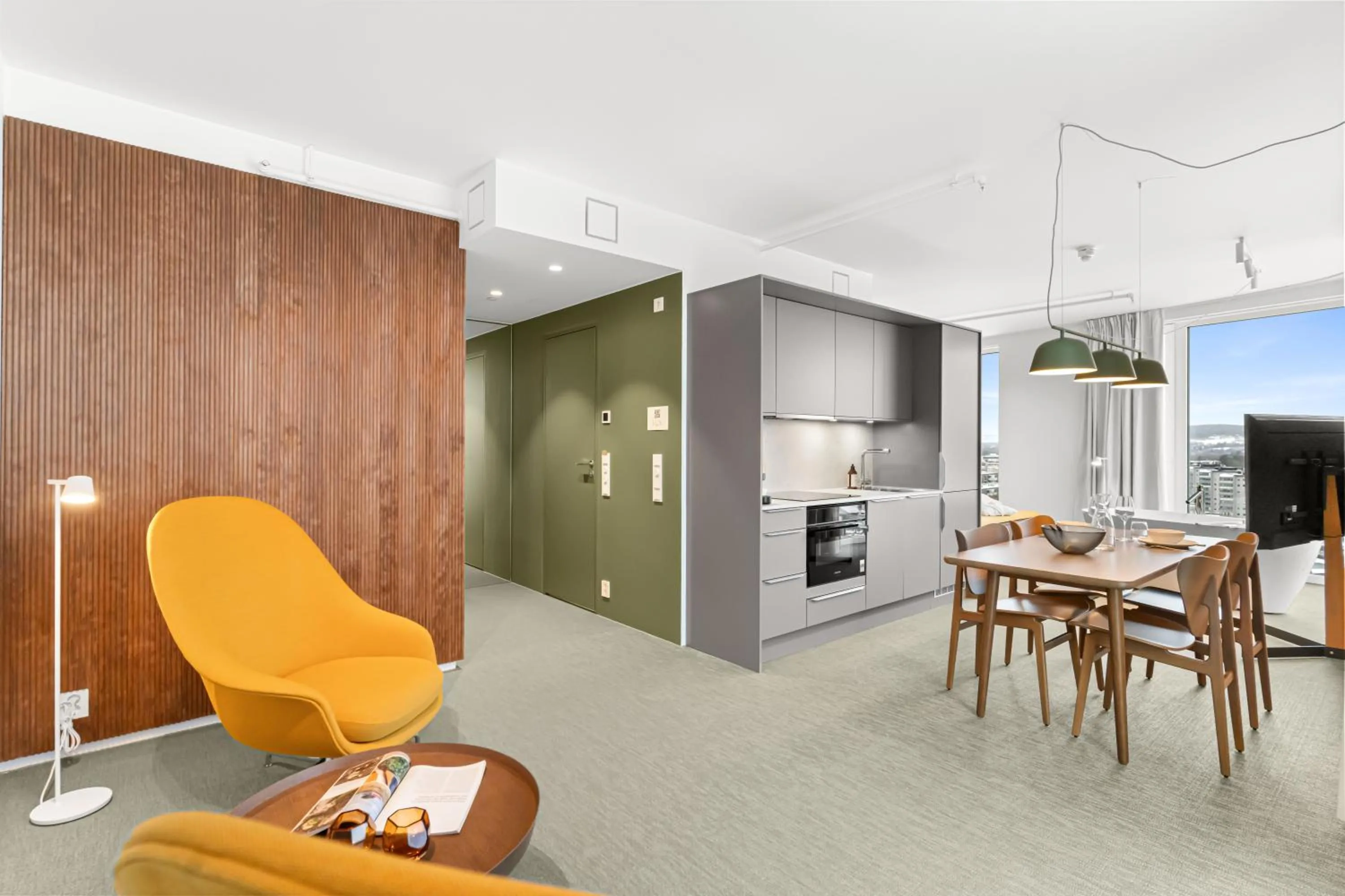 Seating area in LUX Hotel Apartments Lillestrøm