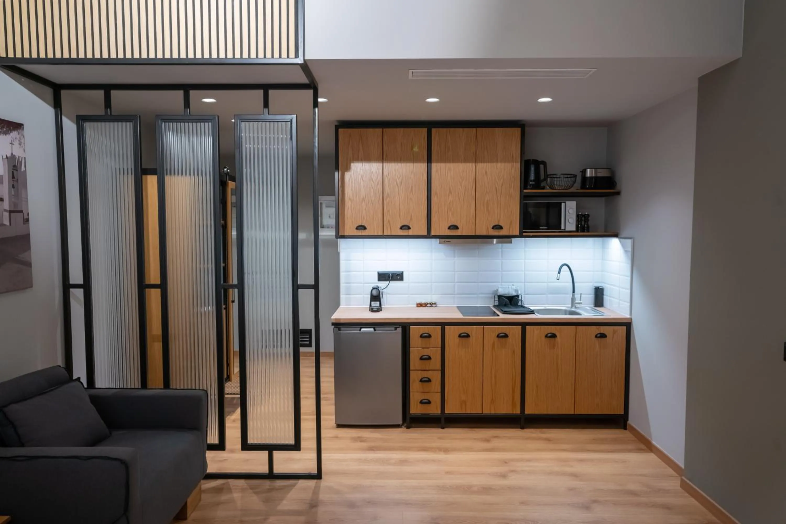 Kitchen or kitchenette in Kraka Apartments