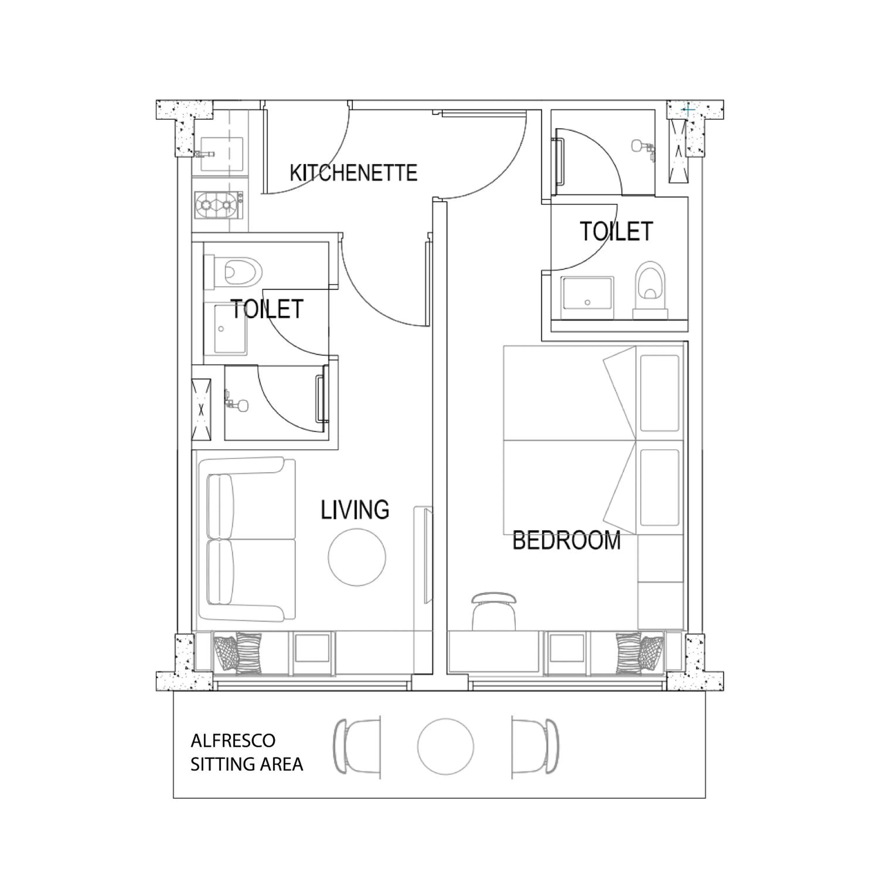 Floor plan in VicHaus Serviced Apartment