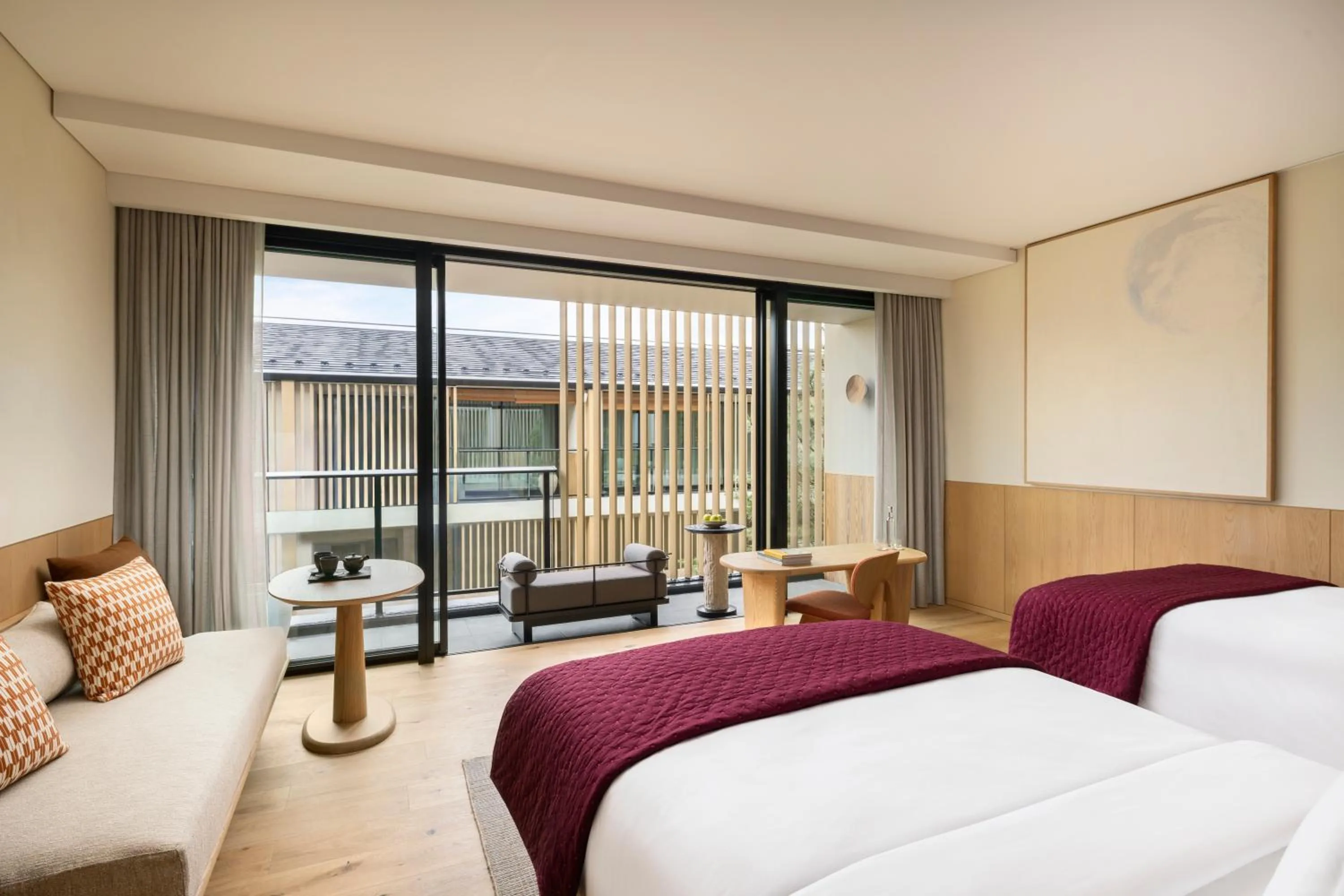 Bed in Six Senses Kyoto