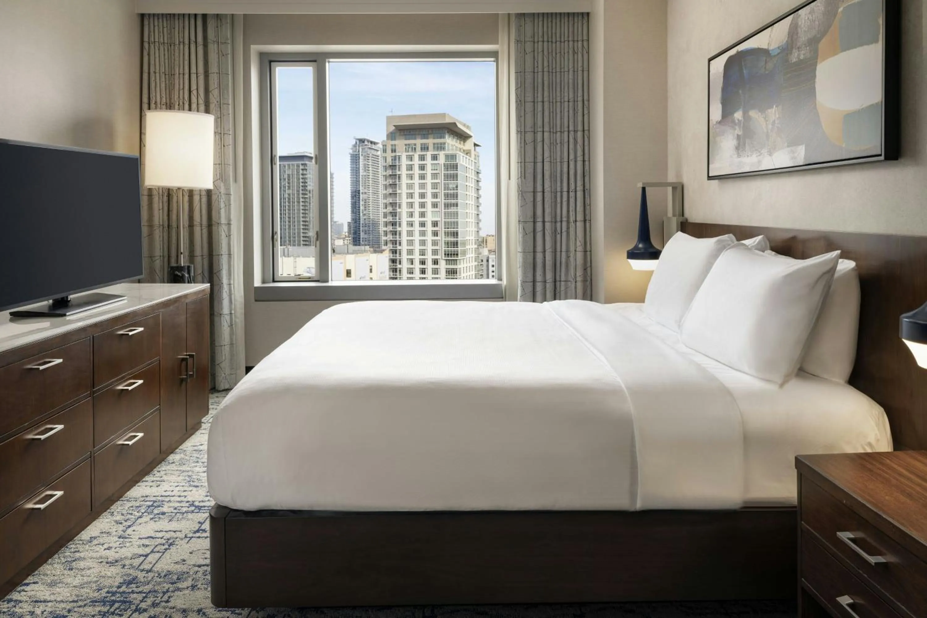 Bedroom, Bed in Residence Inn by Marriott Los Angeles L.A. LIVE