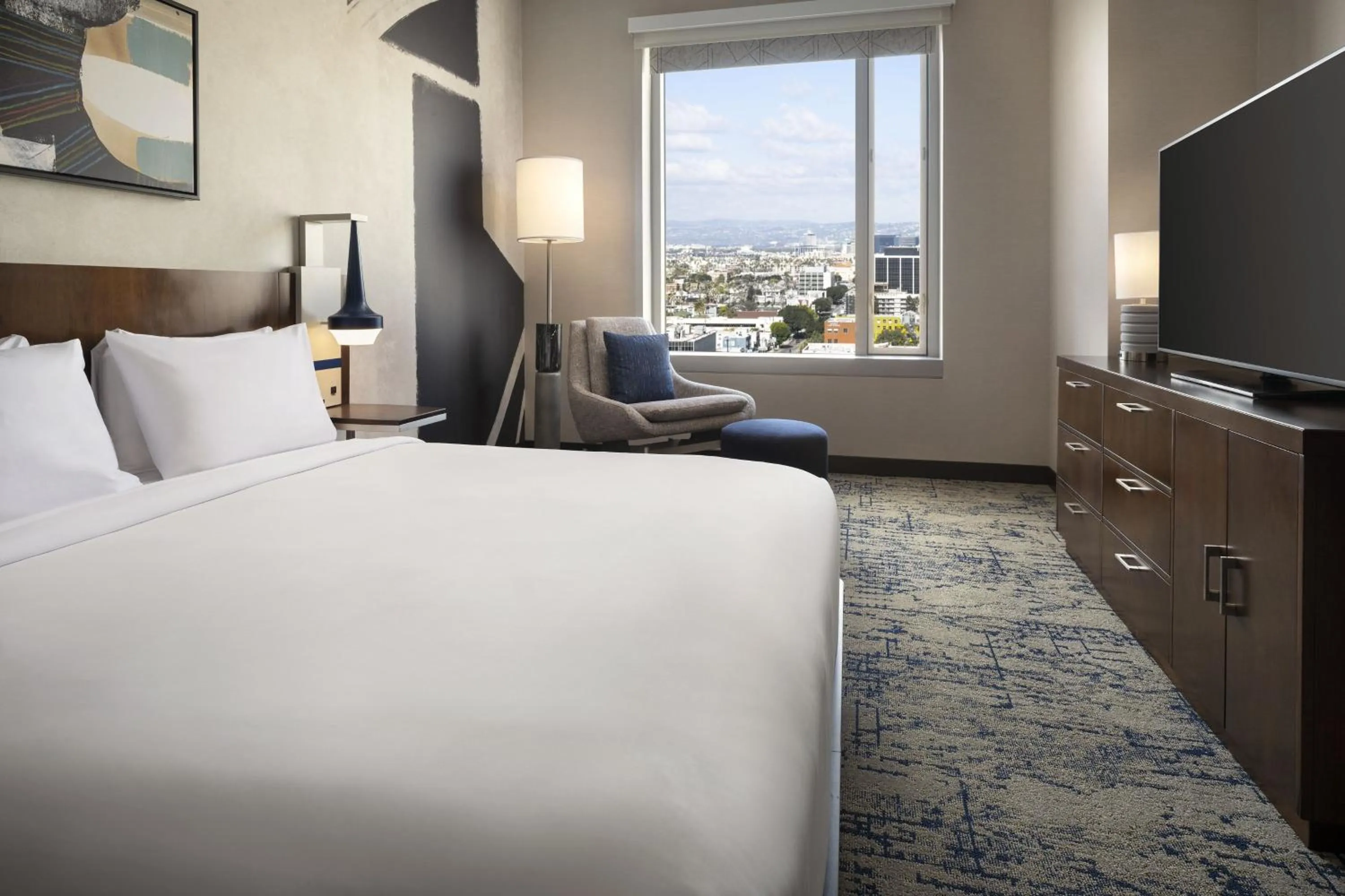 Bedroom, Bed in Residence Inn by Marriott Los Angeles L.A. LIVE