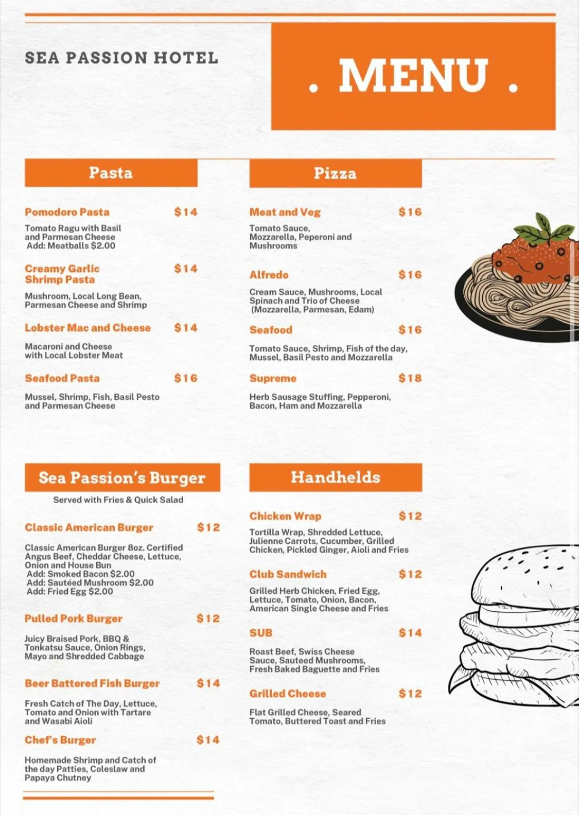 Restaurant/places to eat in Sea Passion Hotel