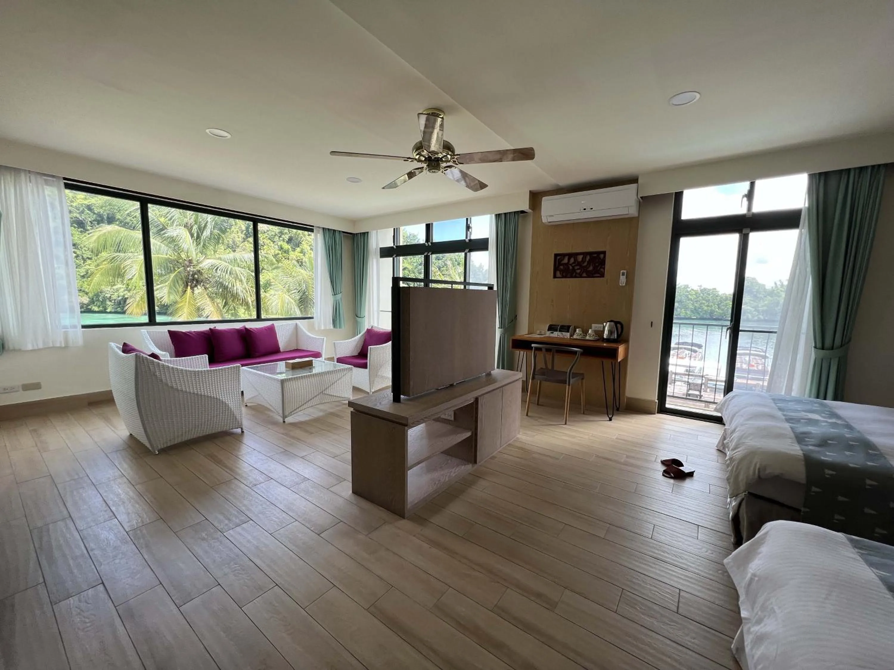 Living room, Bed in Sea Passion Hotel