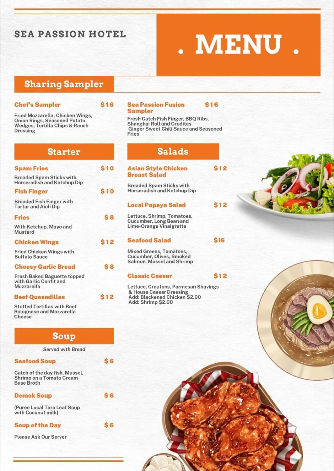 Restaurant/places to eat in Sea Passion Hotel