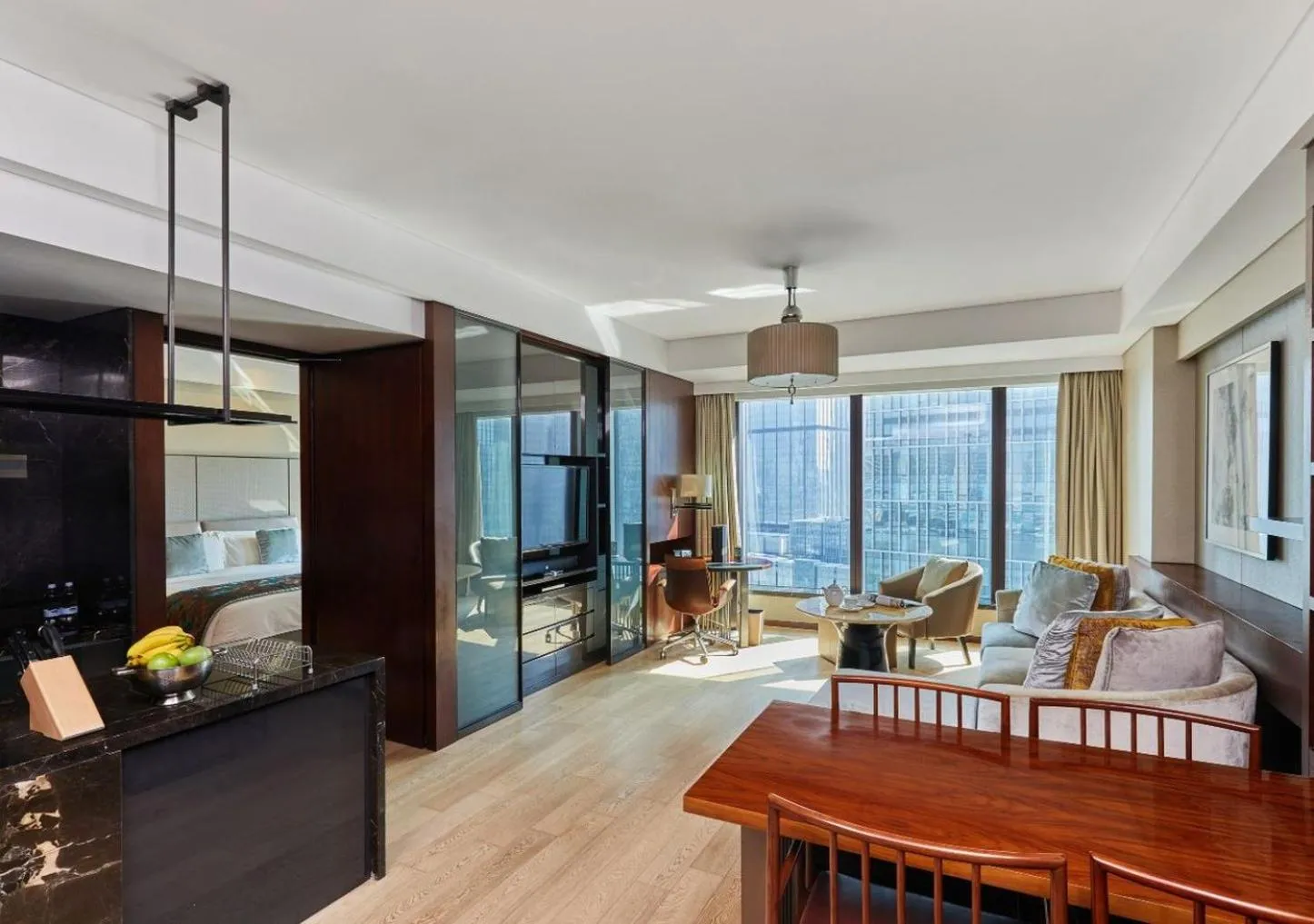 Living room in Mandarin Oriental Pudong, Shanghai