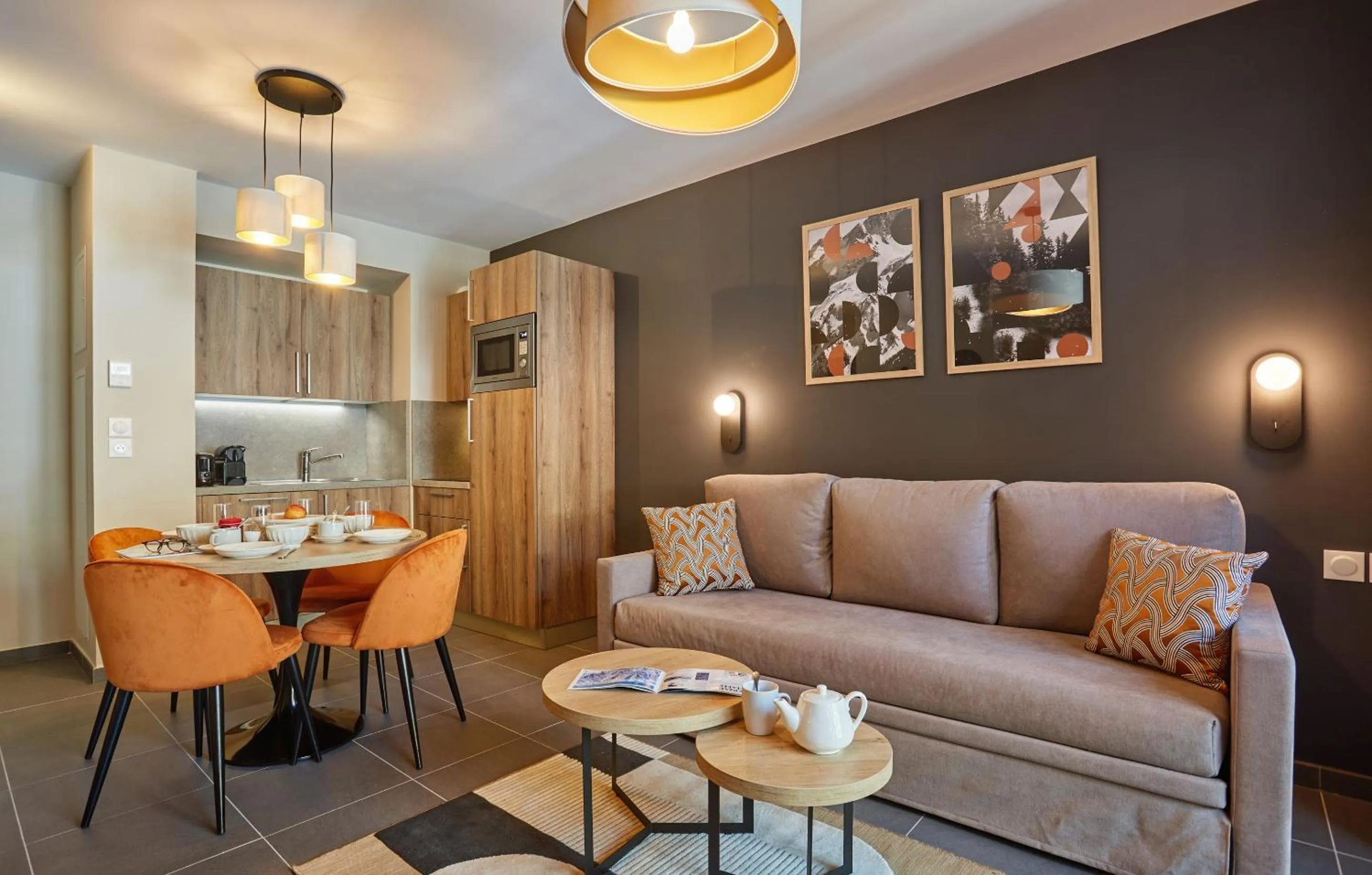 Seating area in Résidence Odalys Le Mont d'Auron
