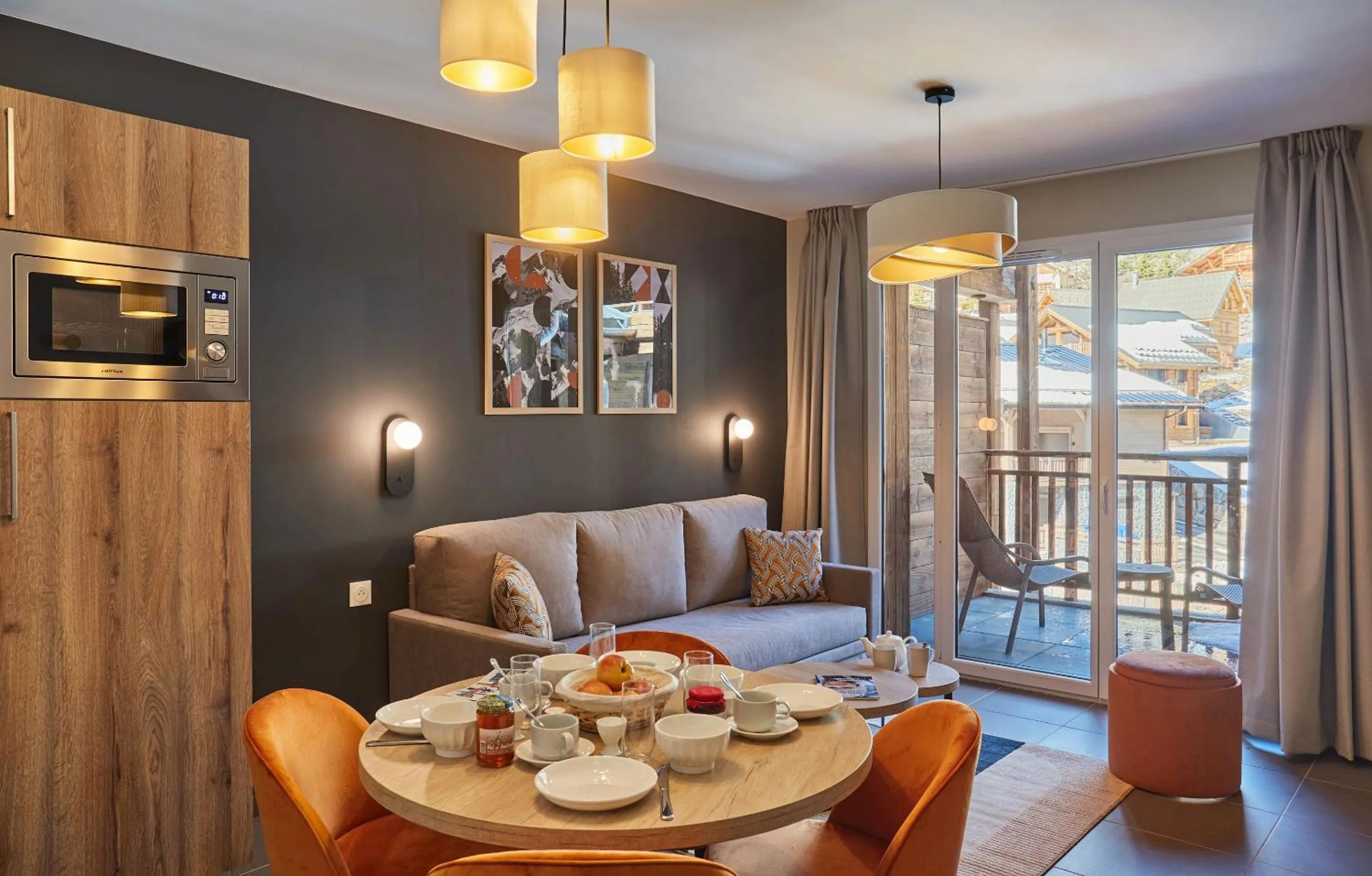 Seating area in Résidence Odalys Le Mont d'Auron