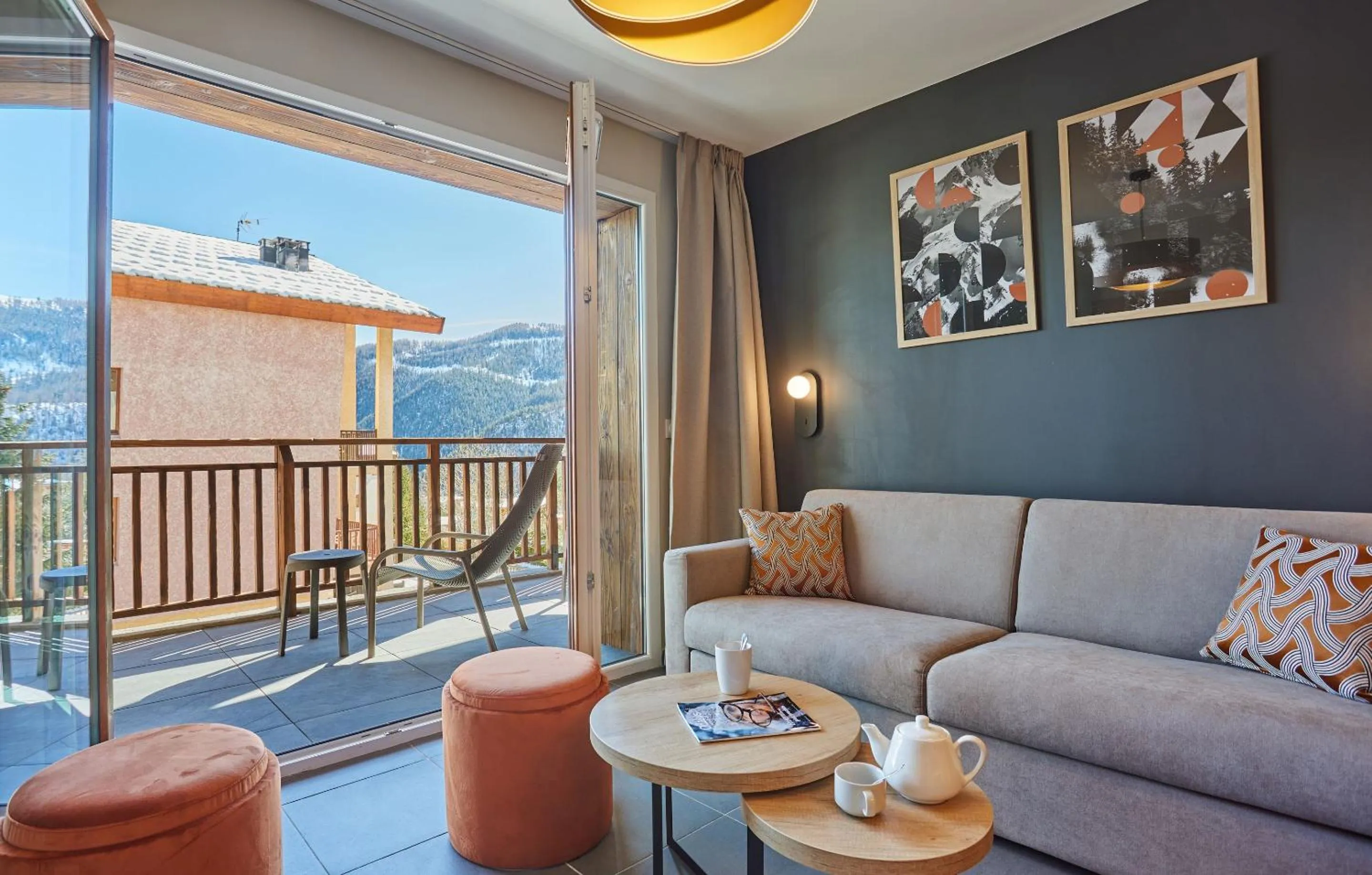 Balcony/Terrace in Résidence Odalys Le Mont d'Auron