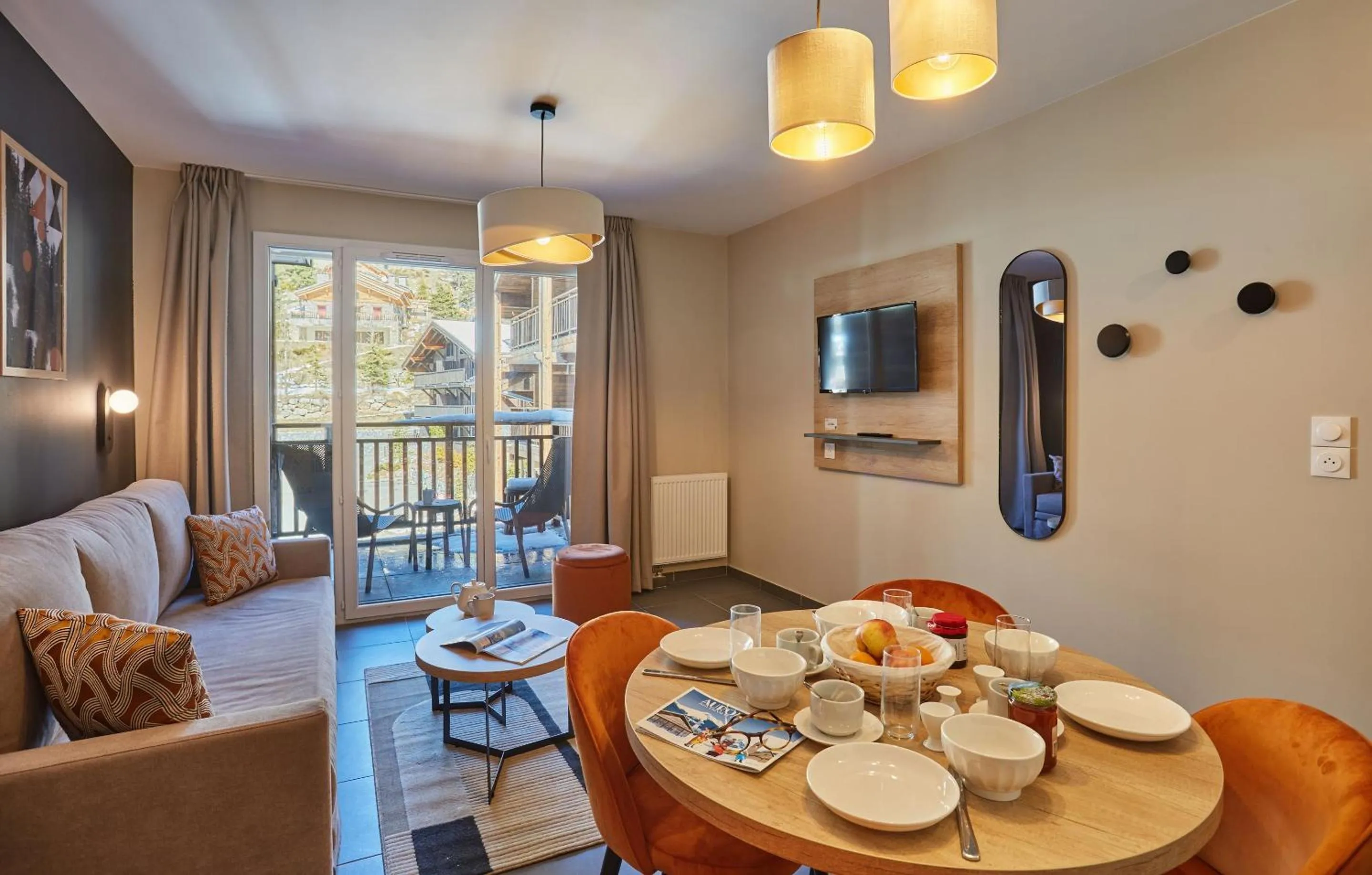 Seating area in Résidence Odalys Le Mont d'Auron