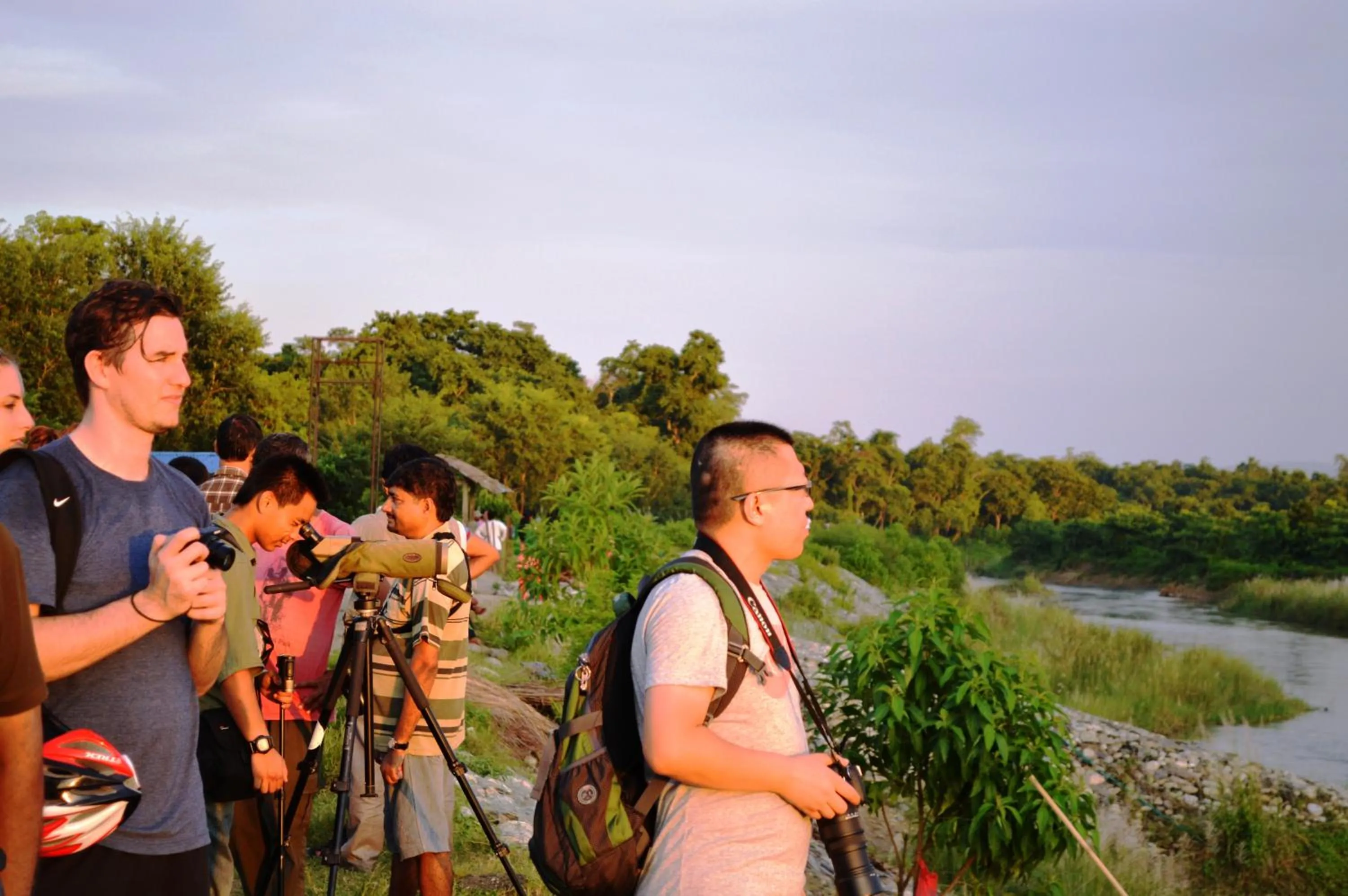group of guests in Chitwan Paradise Hotel