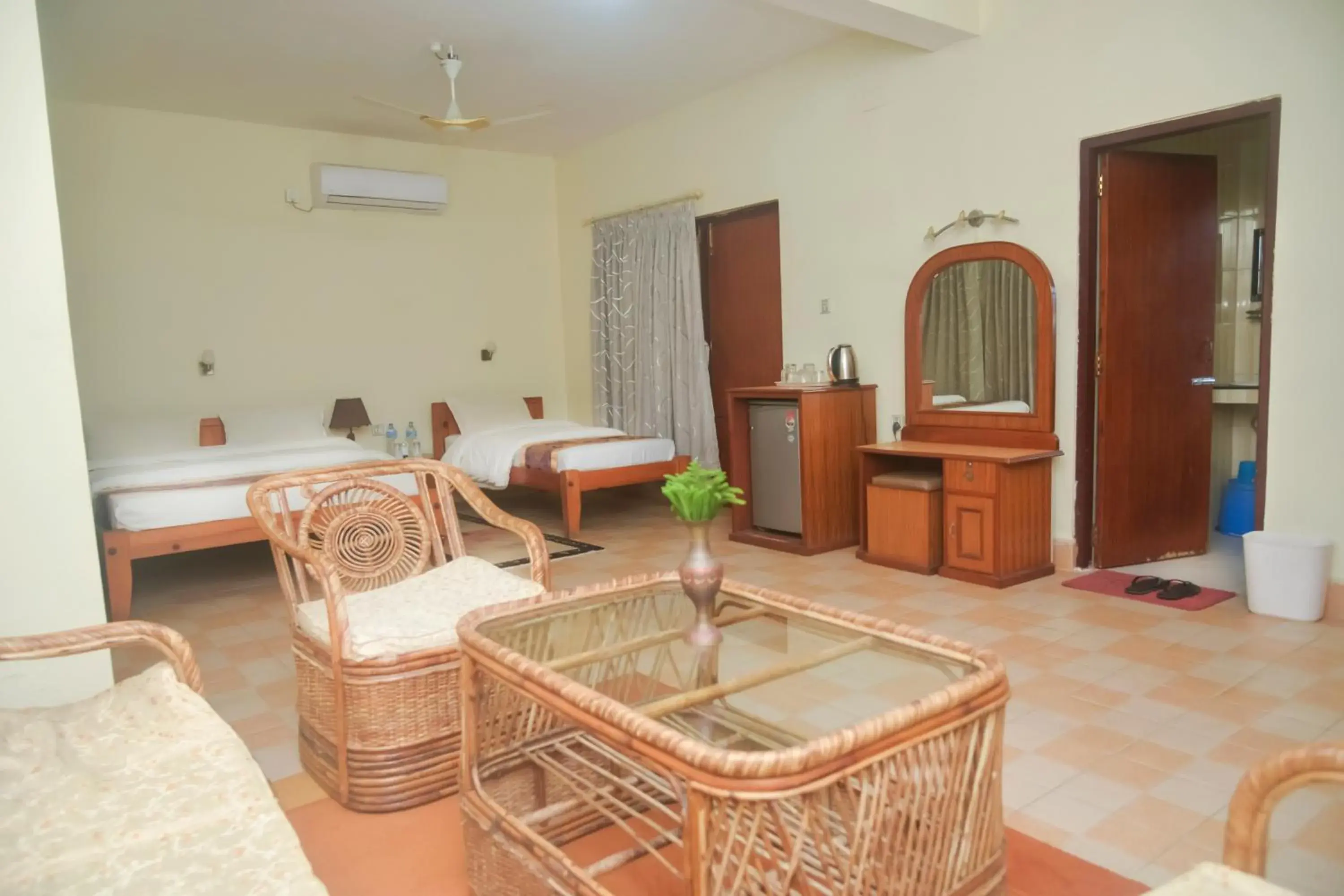 Deluxe Double Room with Balcony - single occupancy in Chitwan Paradise Hotel Deluxe Double Room with Balcony - single occupancy in Chitwan Paradise Hotel