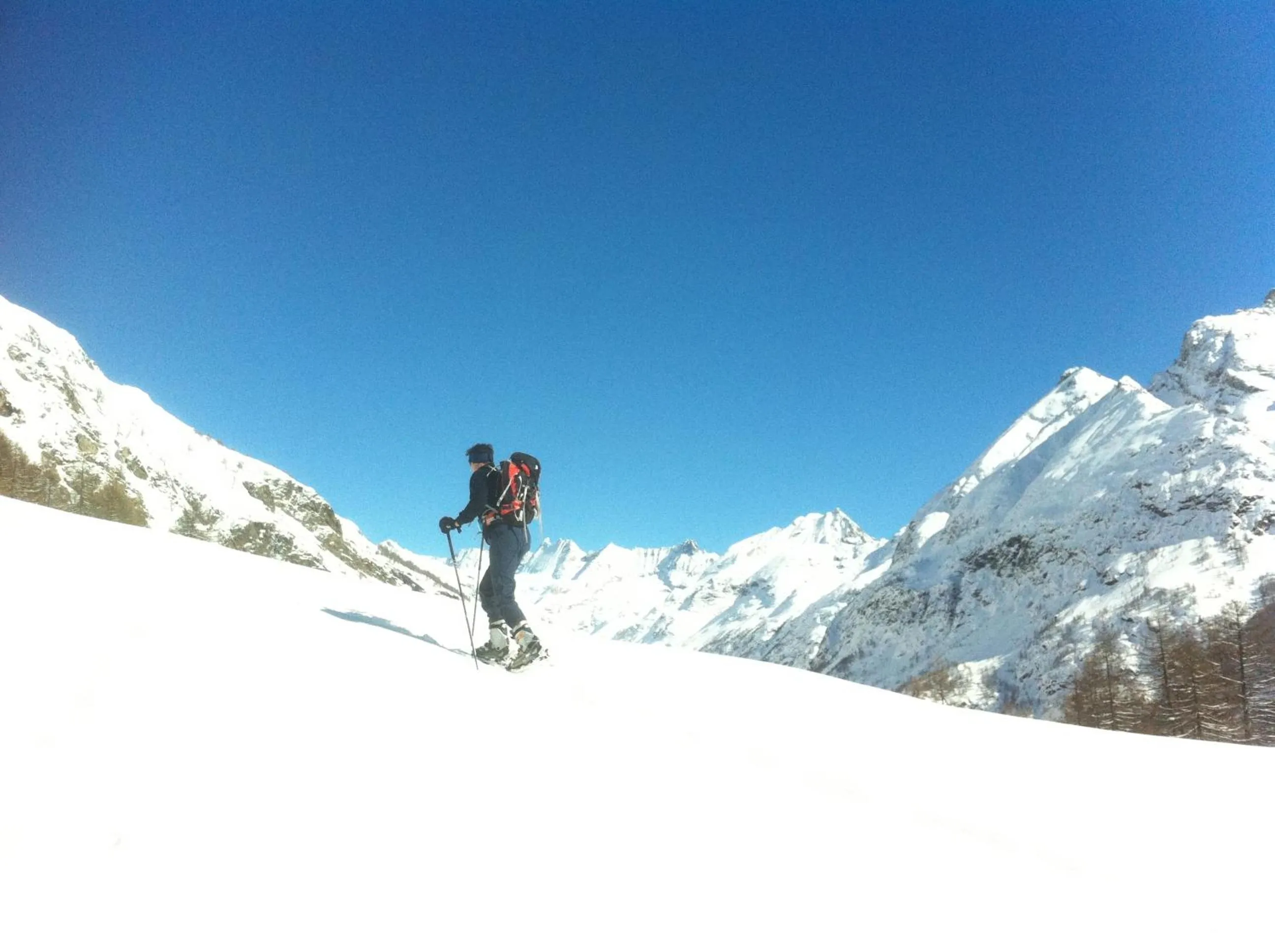 Skiing in Alpe Rebelle