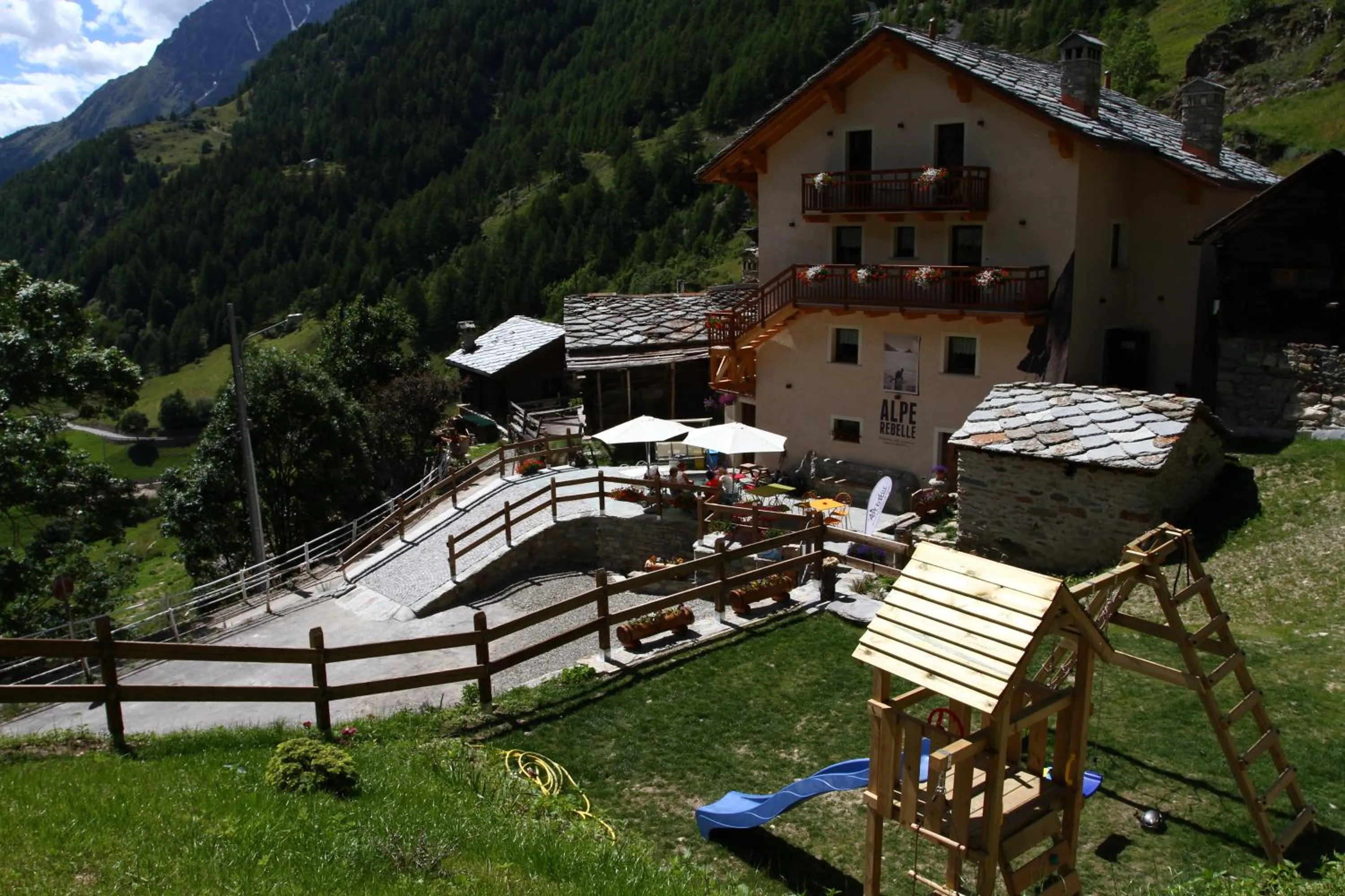 Bird's eye view in Alpe Rebelle