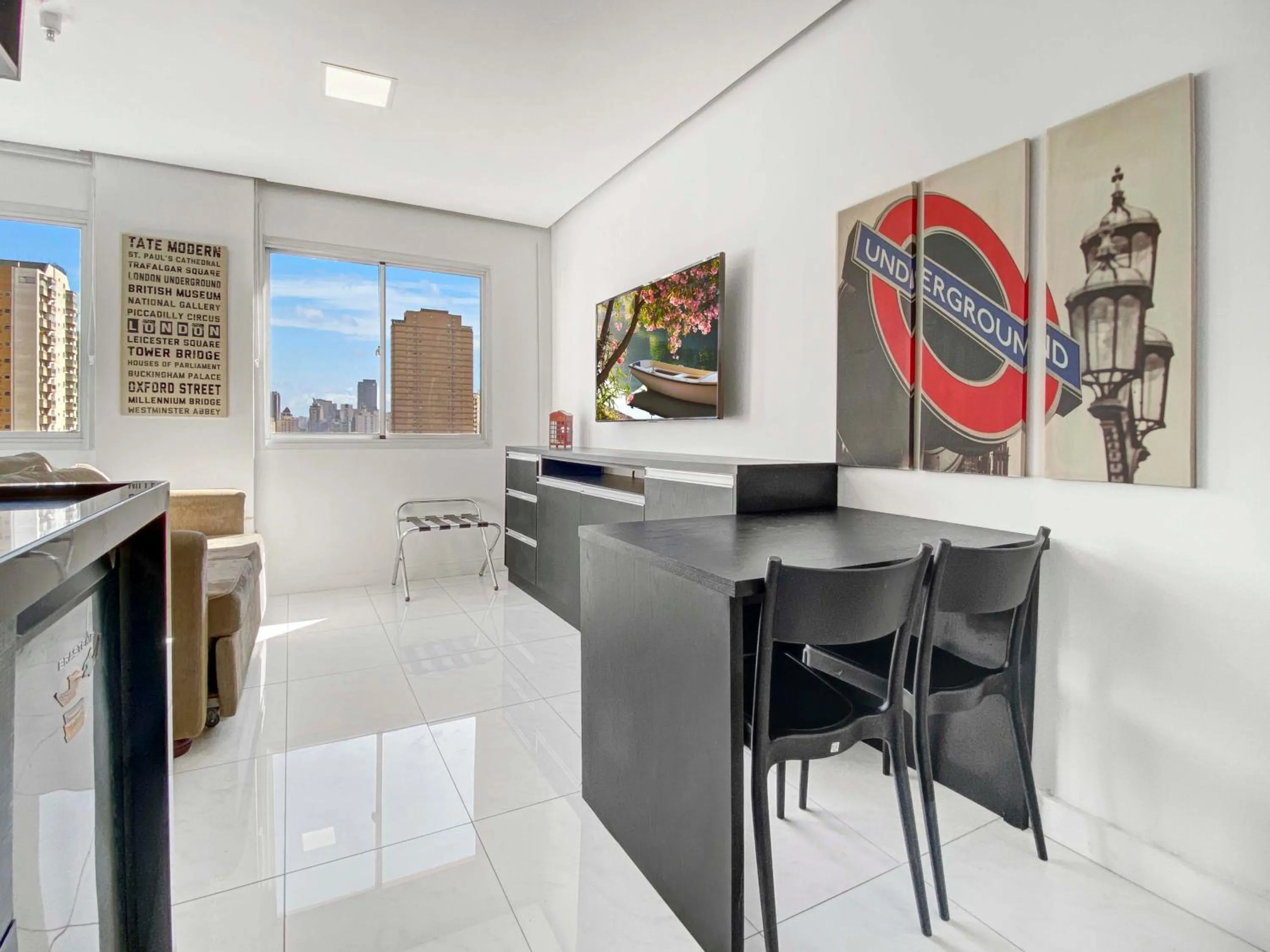 Kitchen or kitchenette in Hotel na Vila Olimpia