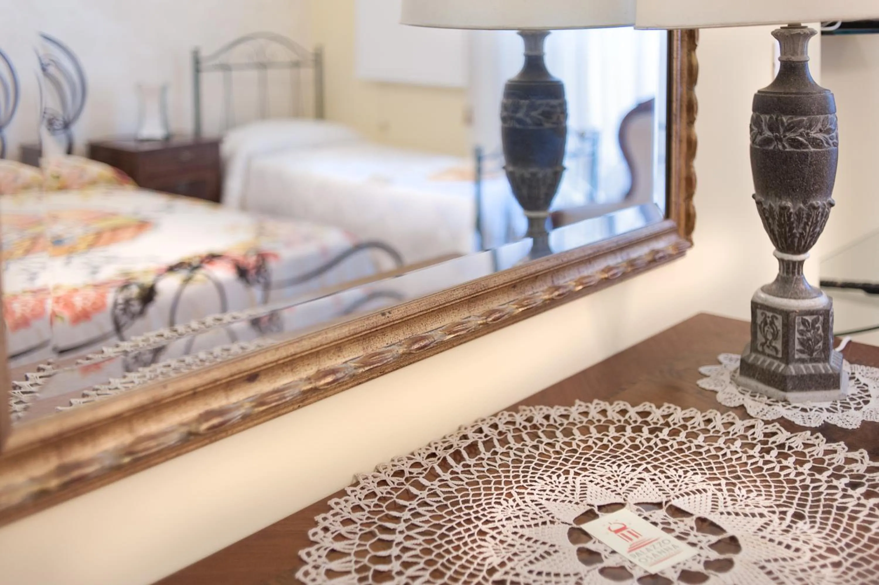Decorative detail, Bed in Palazzo Osanna