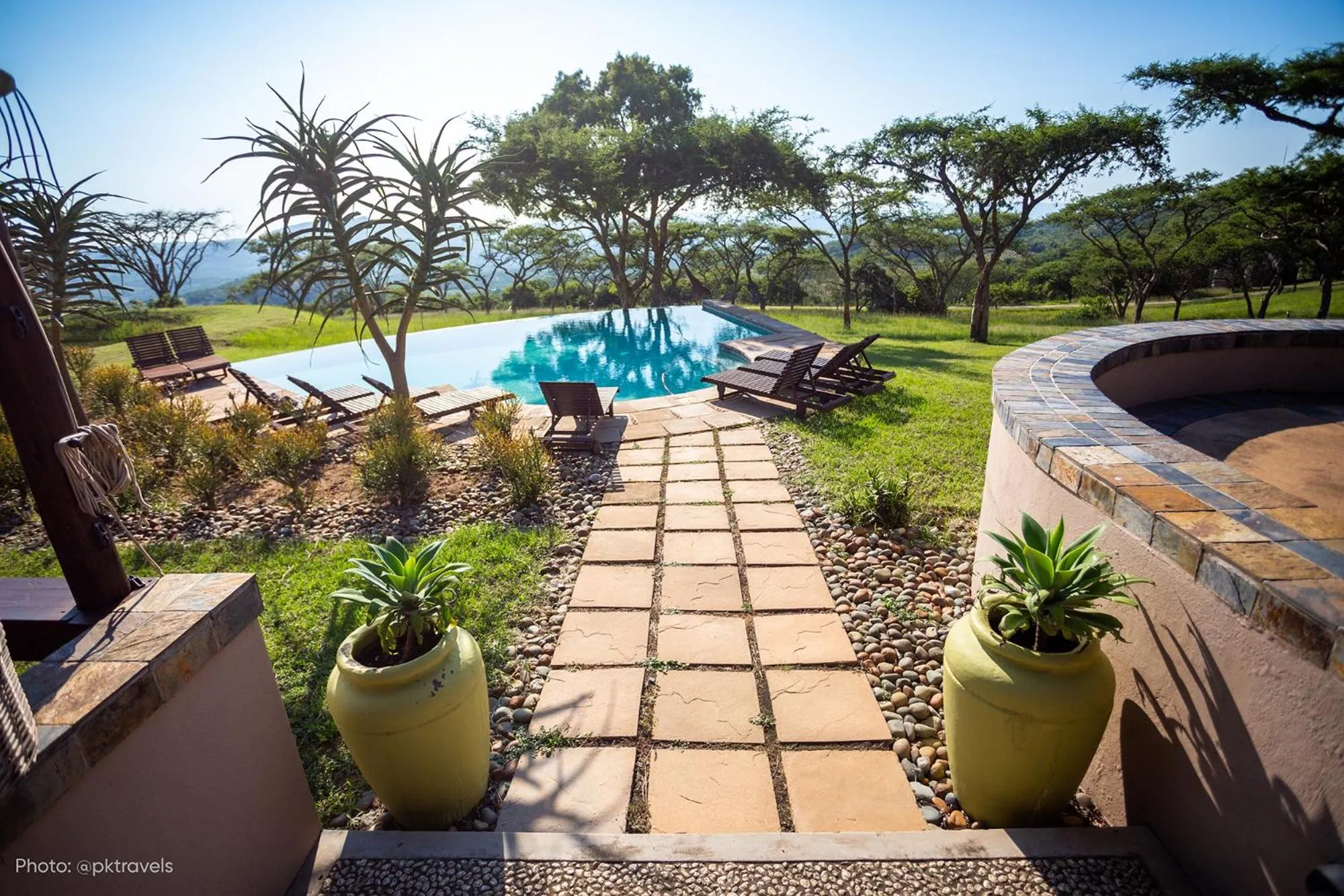 Pool view in Muluwa Lodge