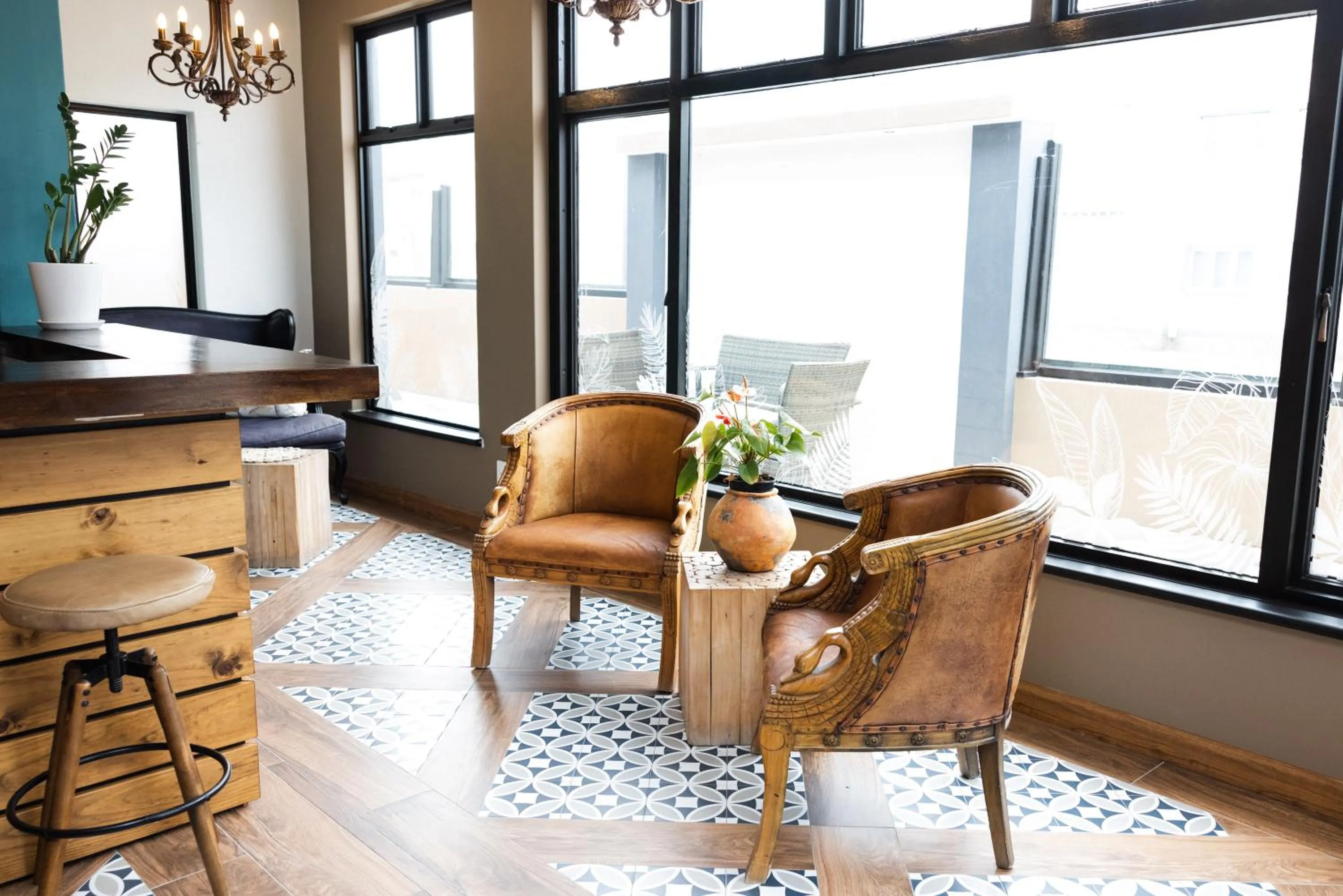 Seating area in Swakopmund Sands