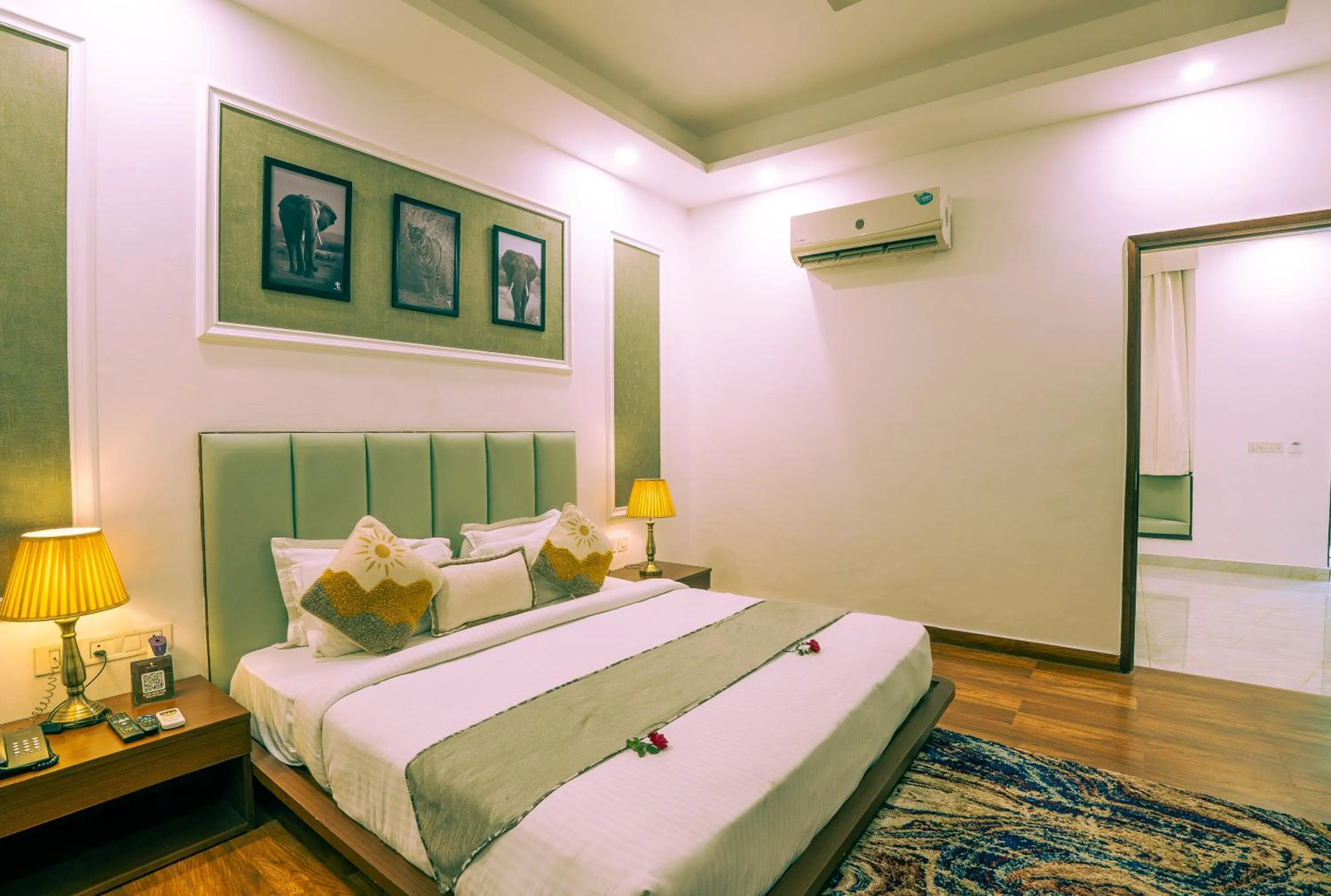 Bedroom, Bed in Corbett Tusker Trail