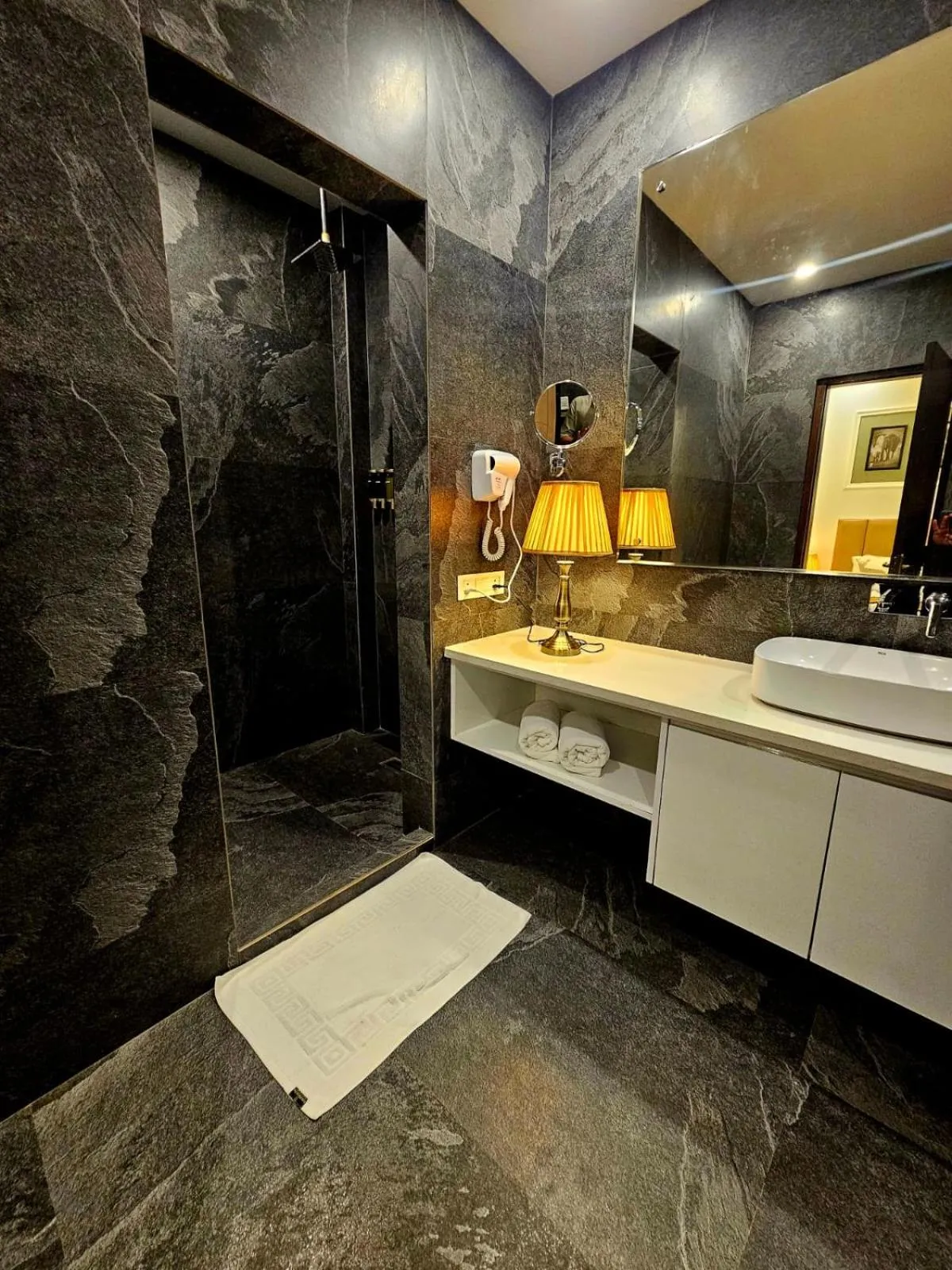 Bathroom in Corbett Tusker Trail