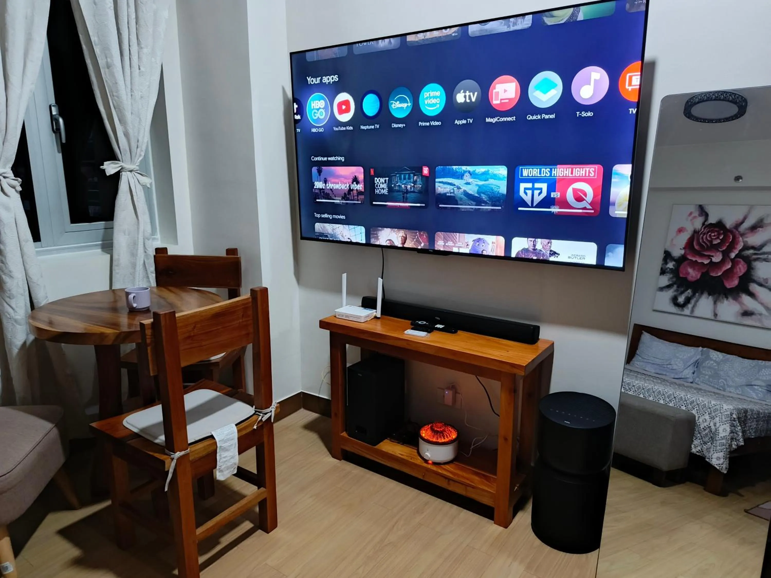 TV and multimedia in Happy Stays B - End Unit Greenery View at SMDC Hope Residences