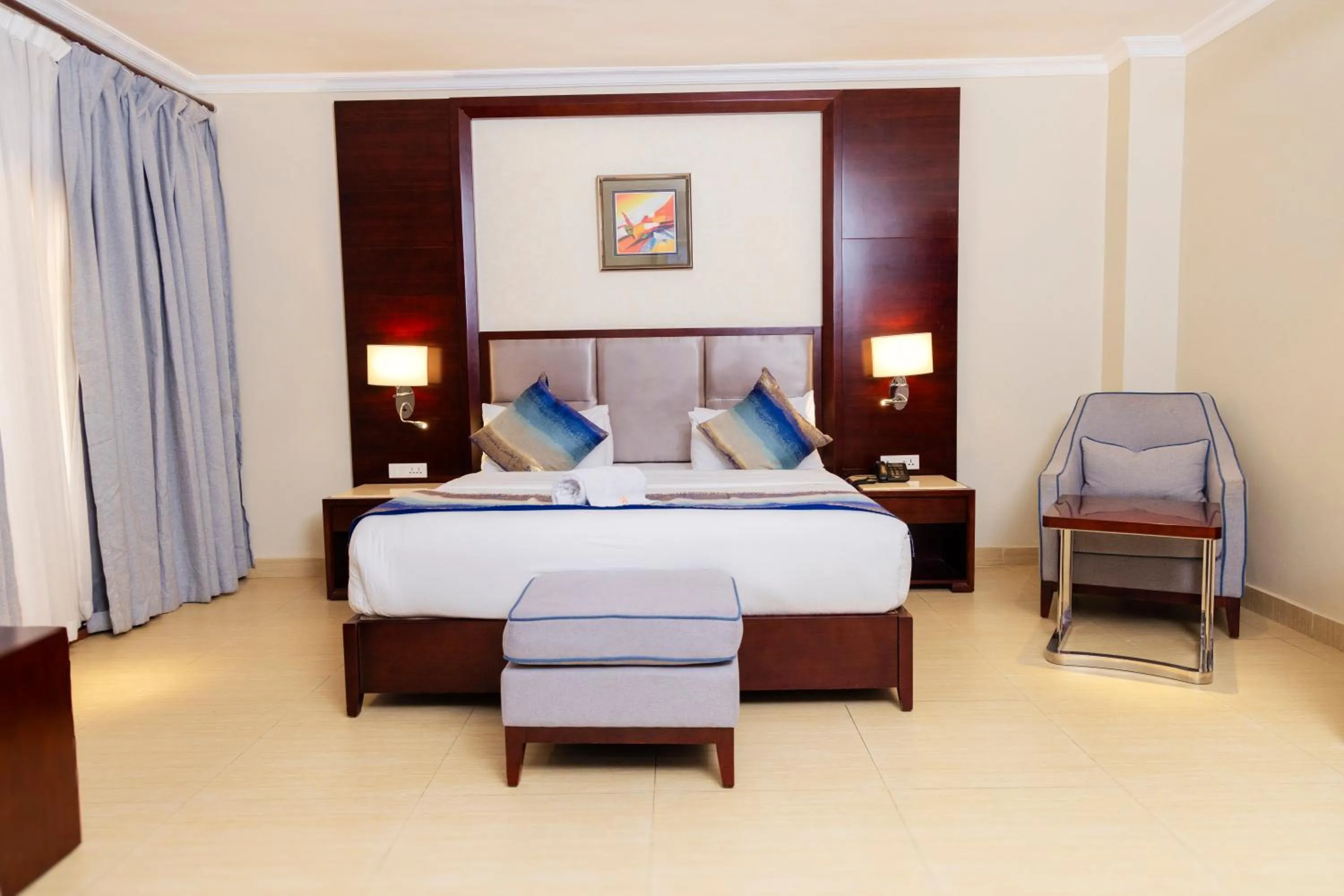 Bed in Grand Palace Hotel Lusaka