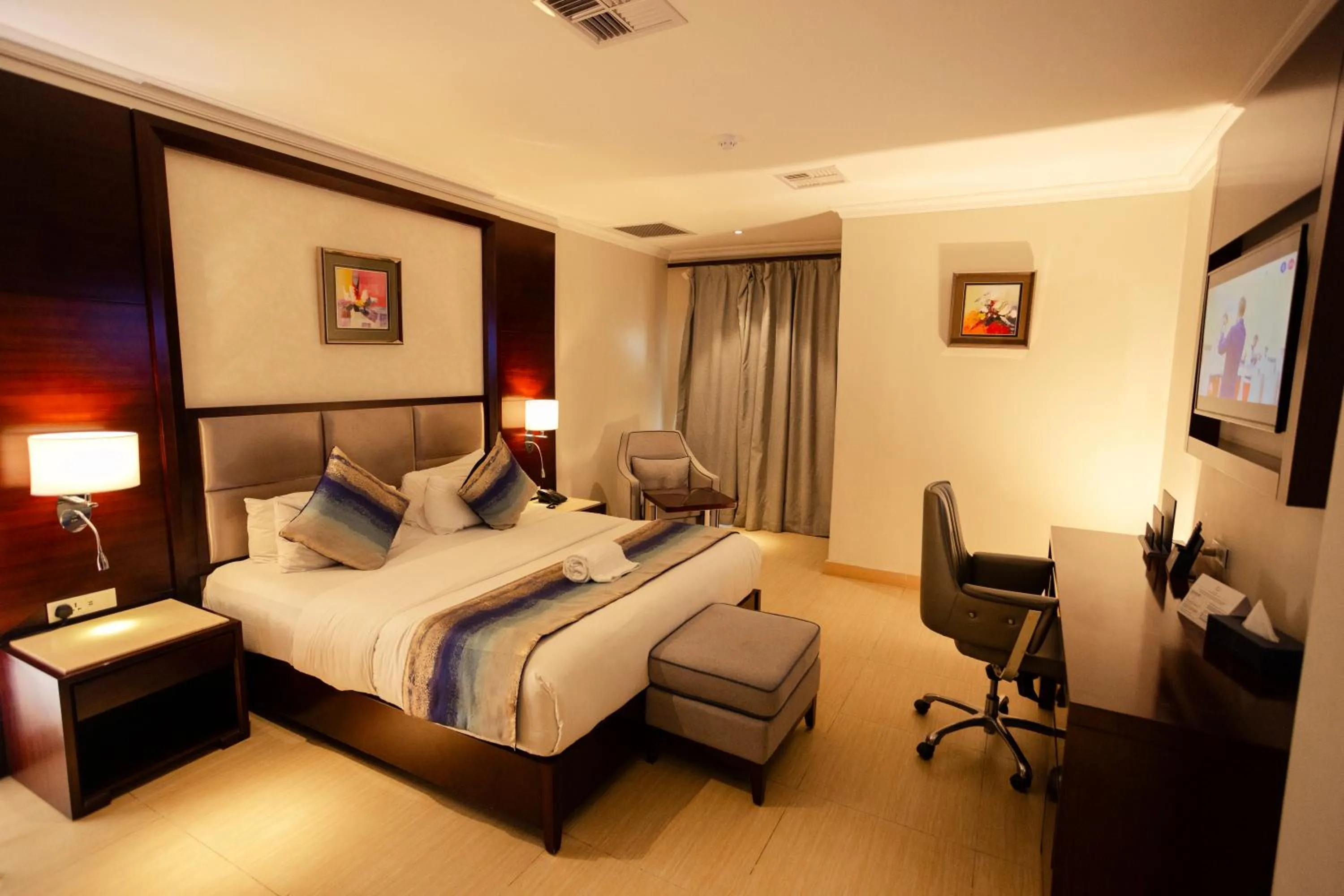 Bed in Grand Palace Hotel Lusaka