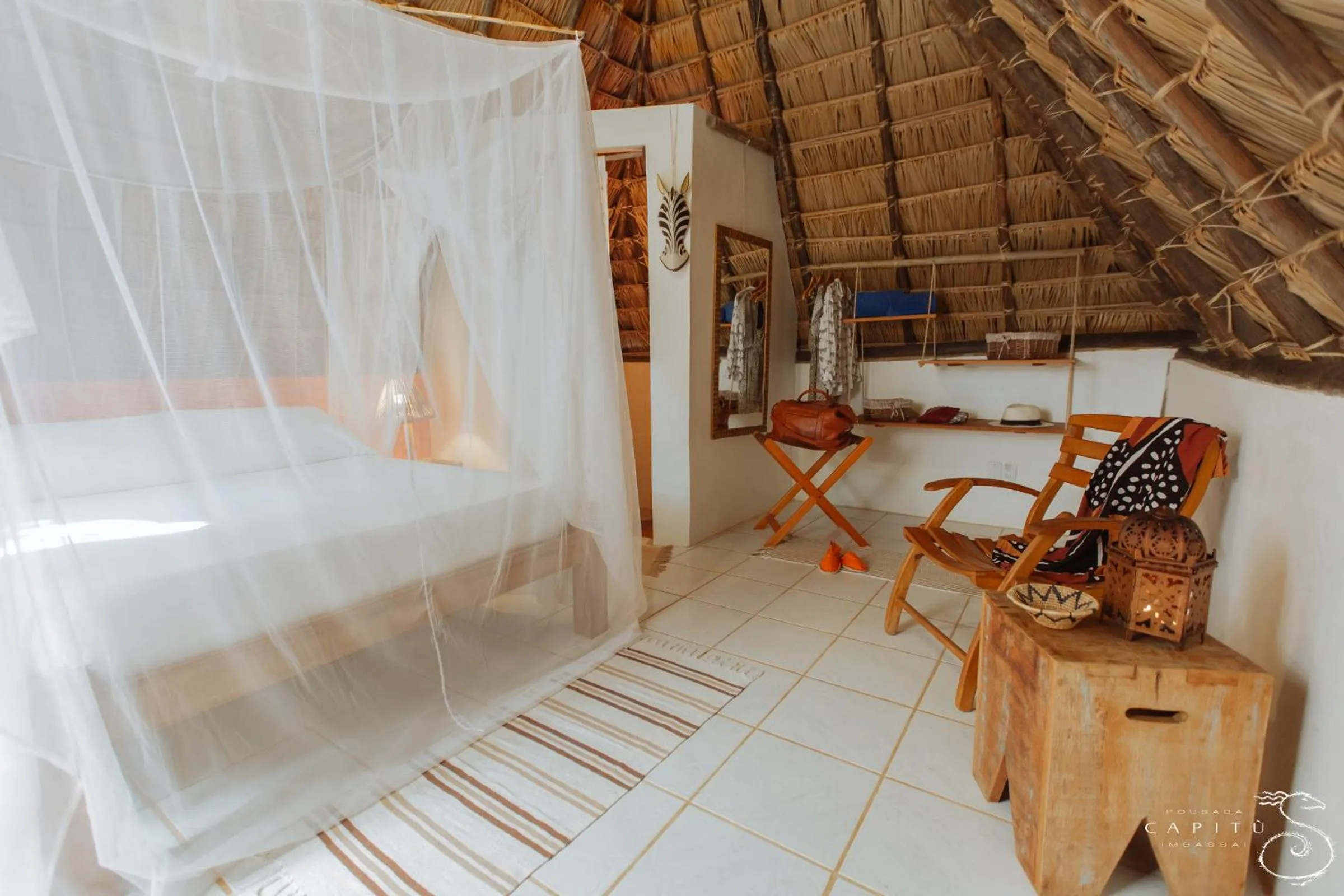 Bathroom, Bed in Pousada Capitù
