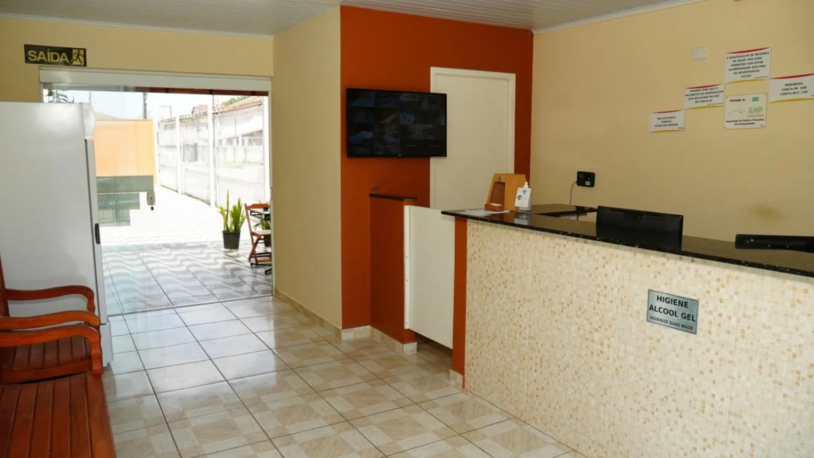 Lobby or reception in Pousada Caraguá